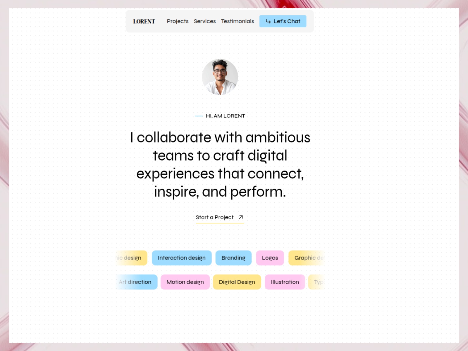 Screenshot of Litefolio website