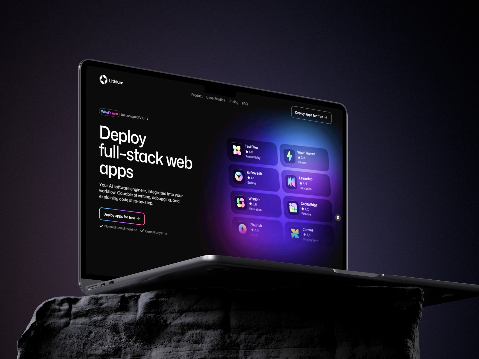 Screenshot of Lithium website