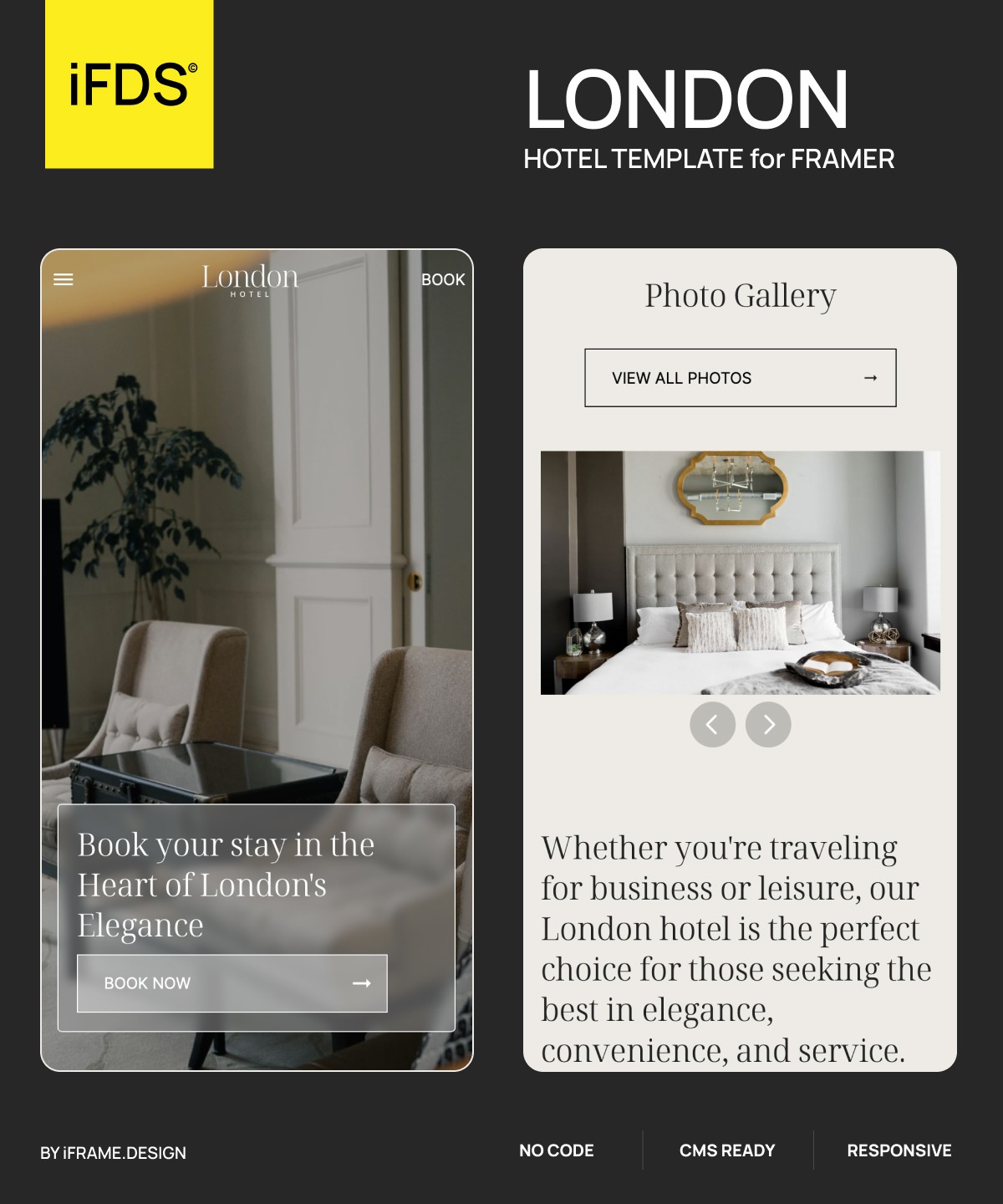 Screenshot of Londonhotel website