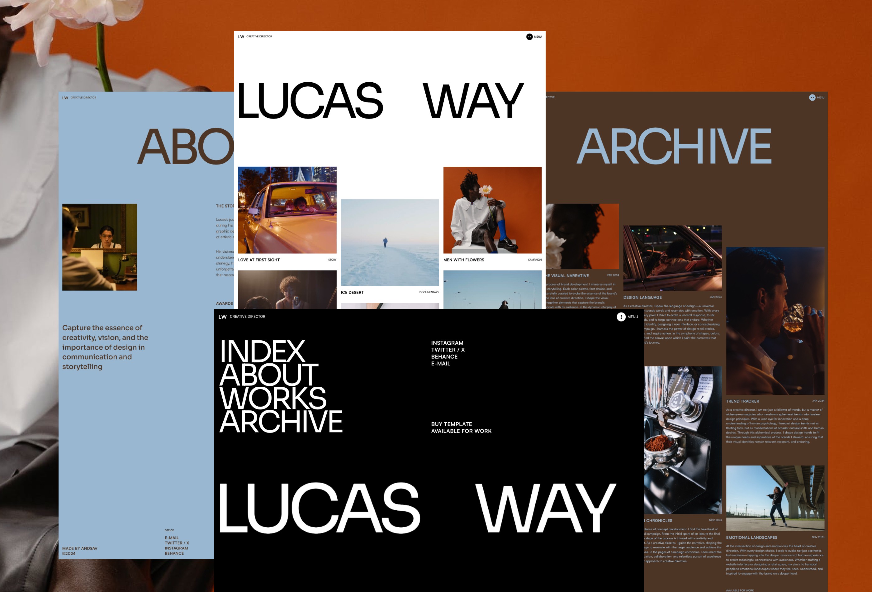 Screenshot 3 of Lucas way creative portfolio template