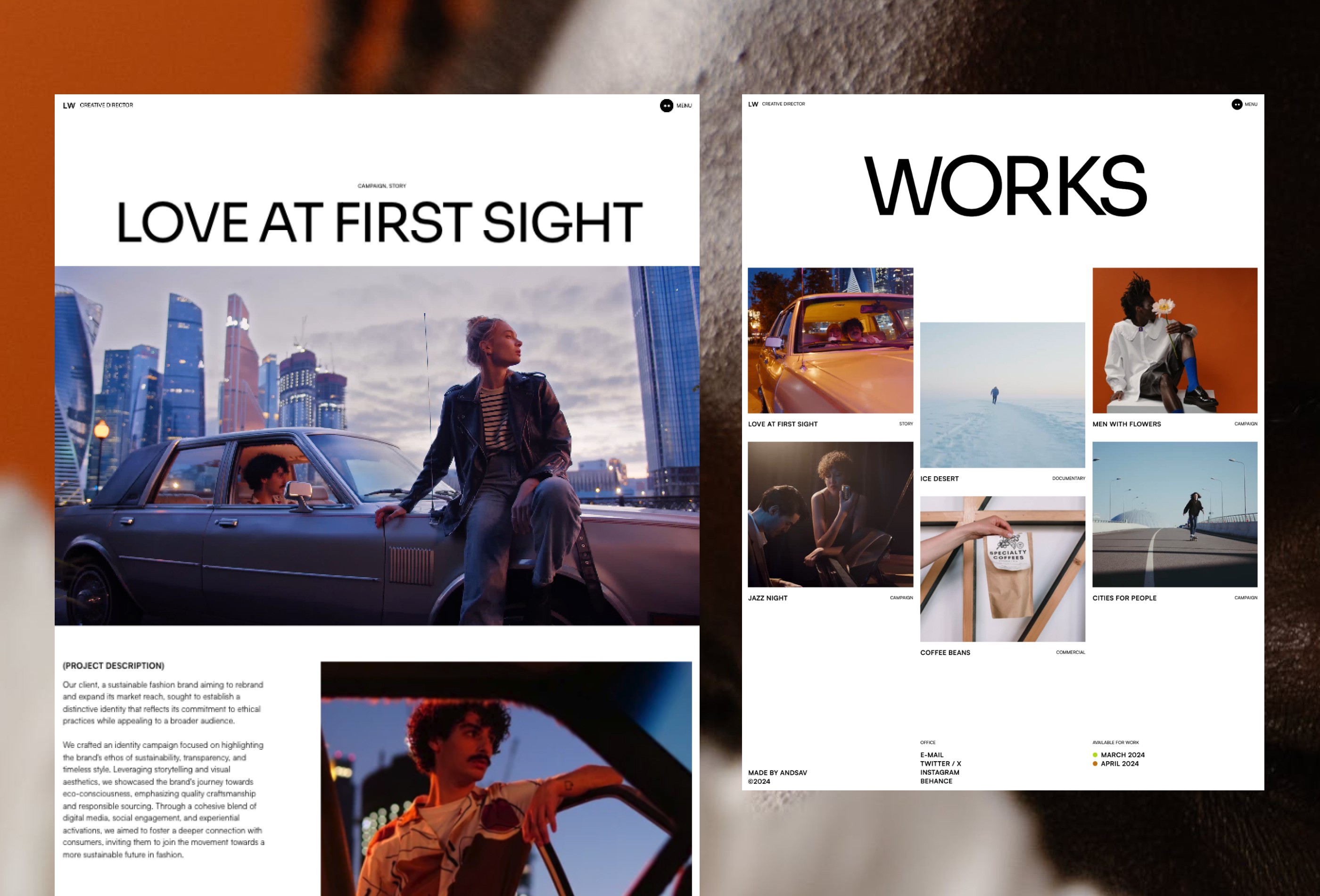 Screenshot 4 of Lucas way creative portfolio template