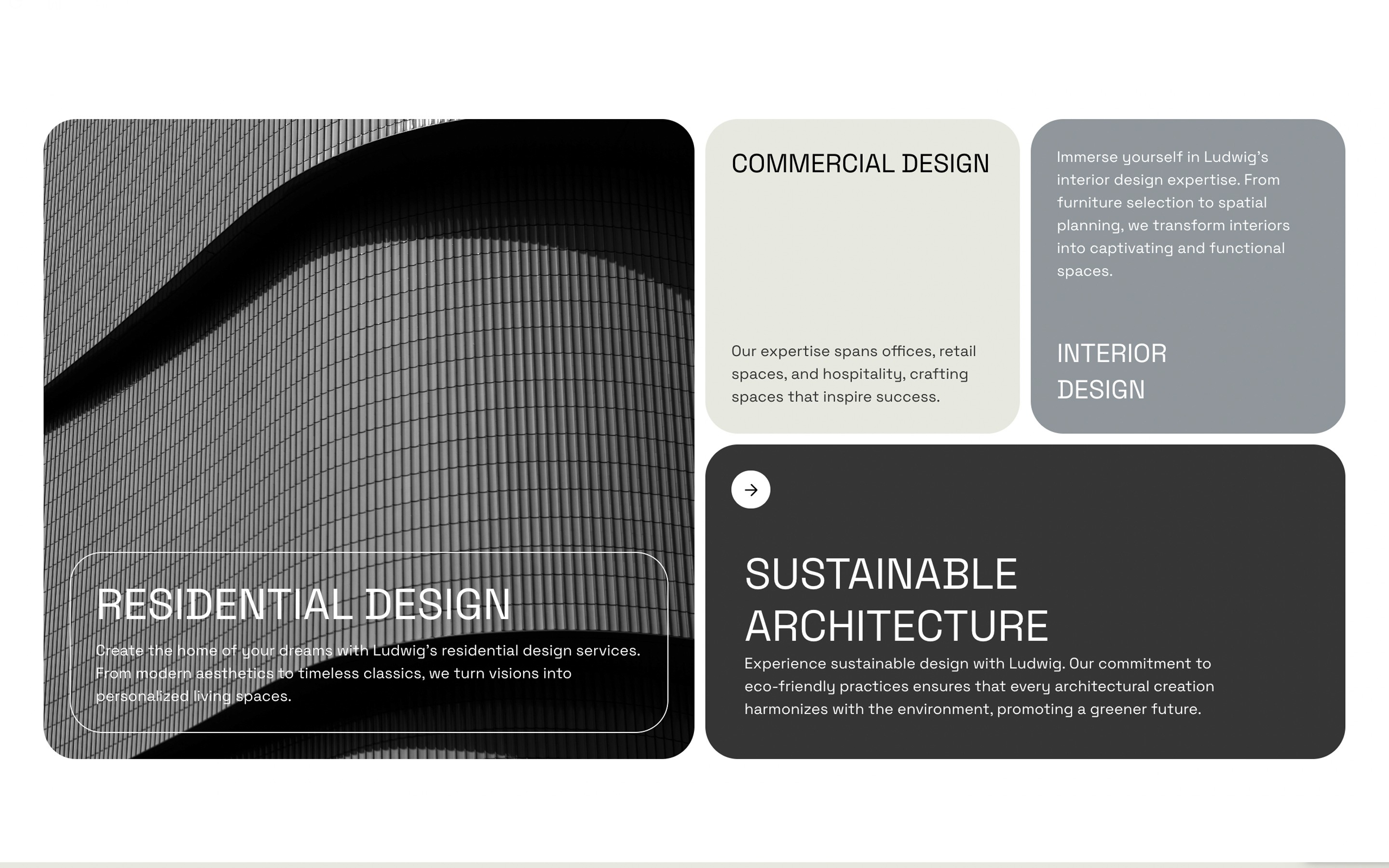 Screenshot 2 of Ludwig architecture portfolio
