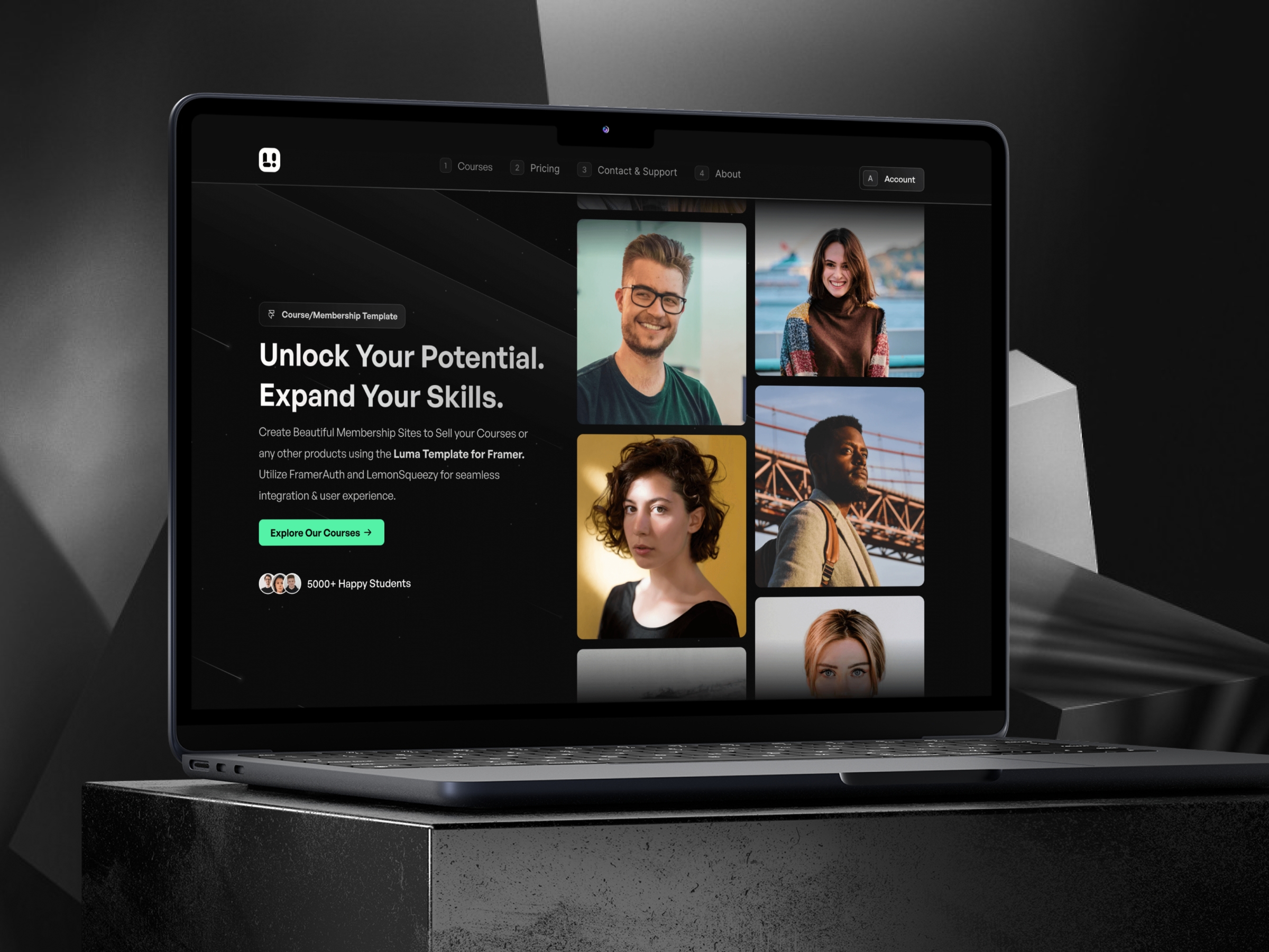 Screenshot of Luma website