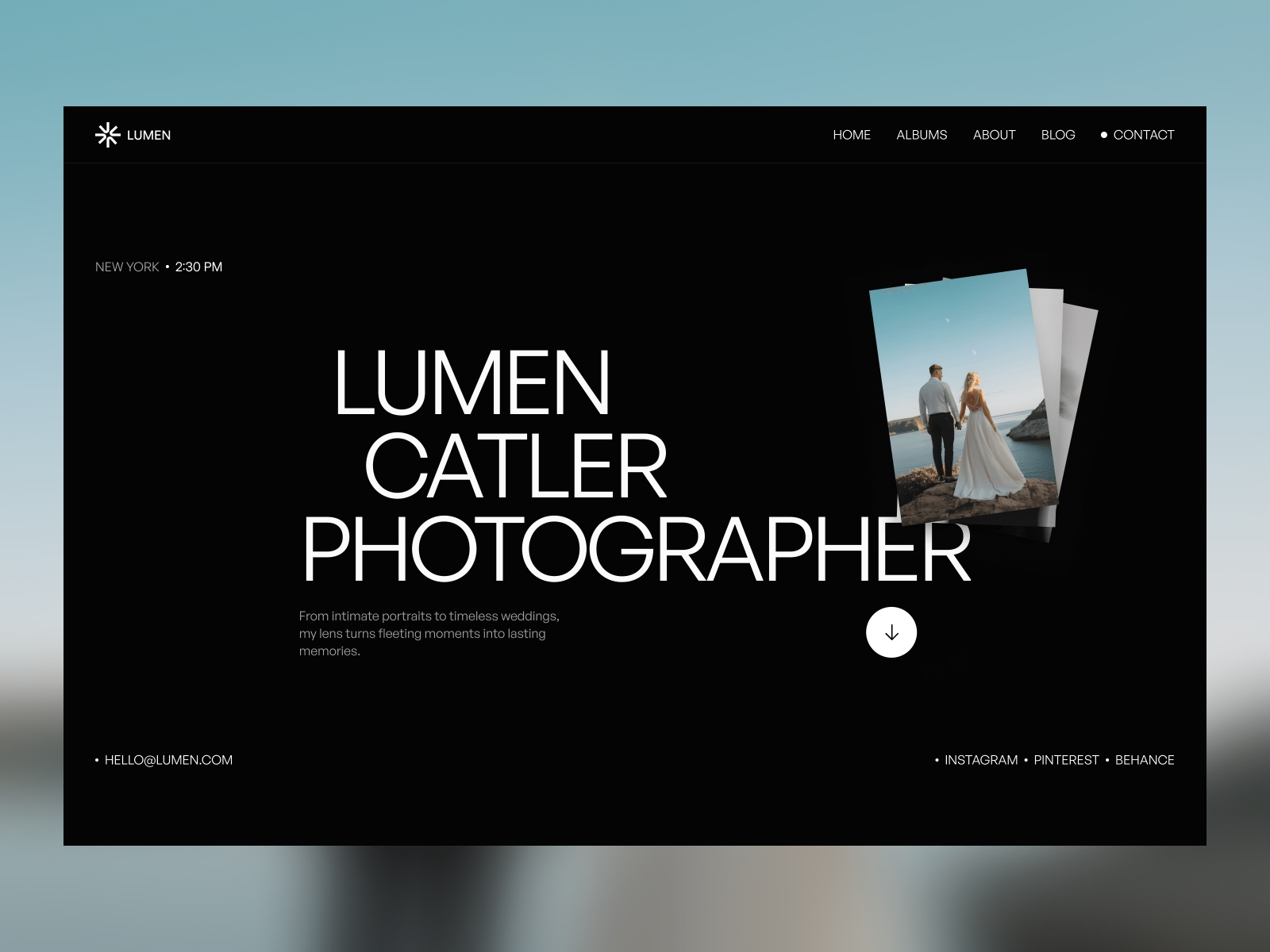 Screenshot of Lumenn website