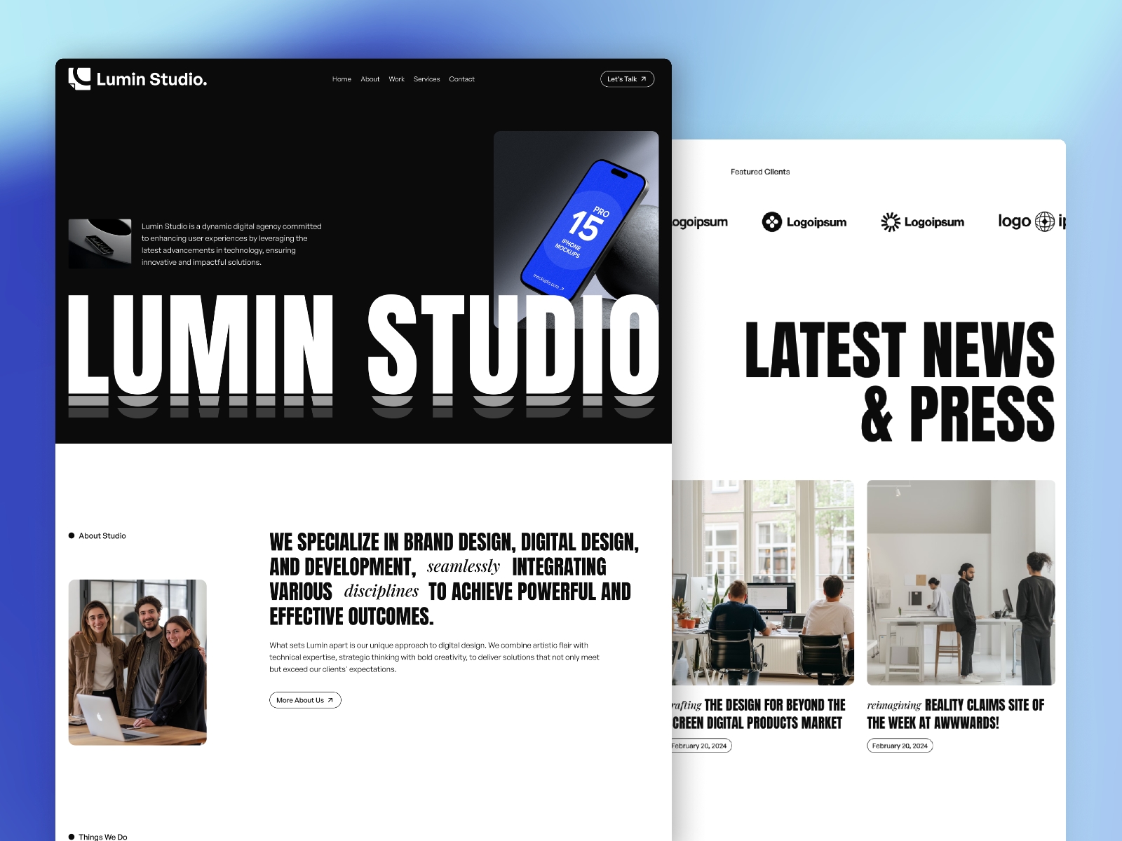Screenshot 1 of Lumin studio