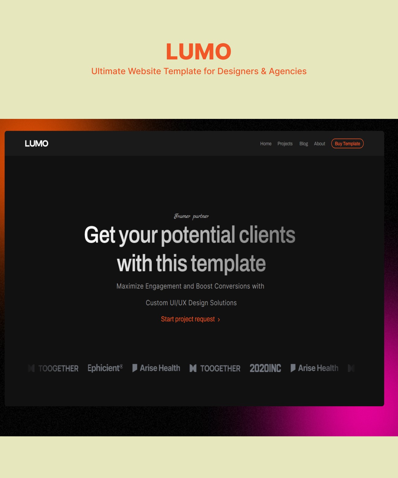 Screenshot of Lumo website