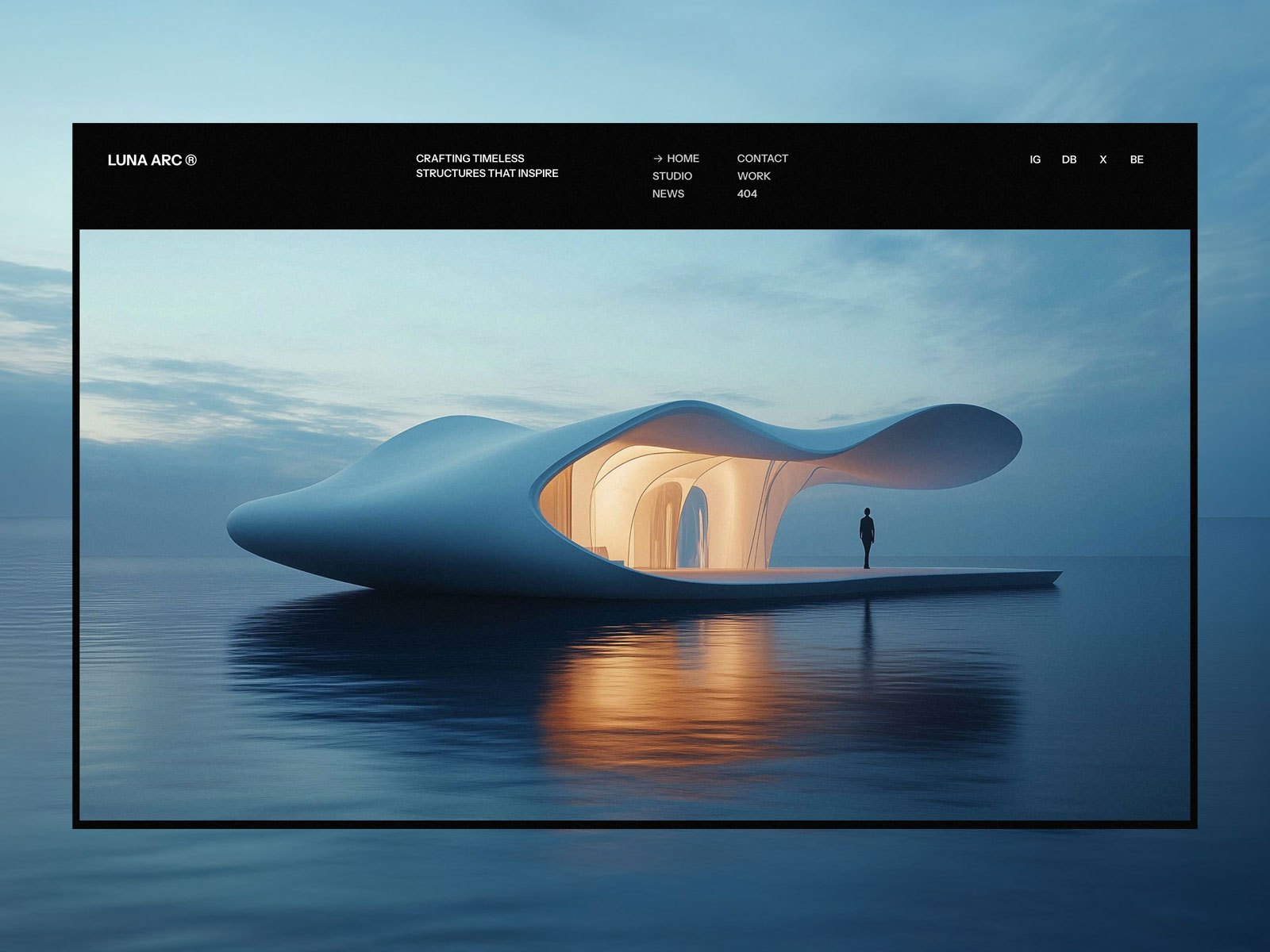 Screenshot of Lunaarc x website