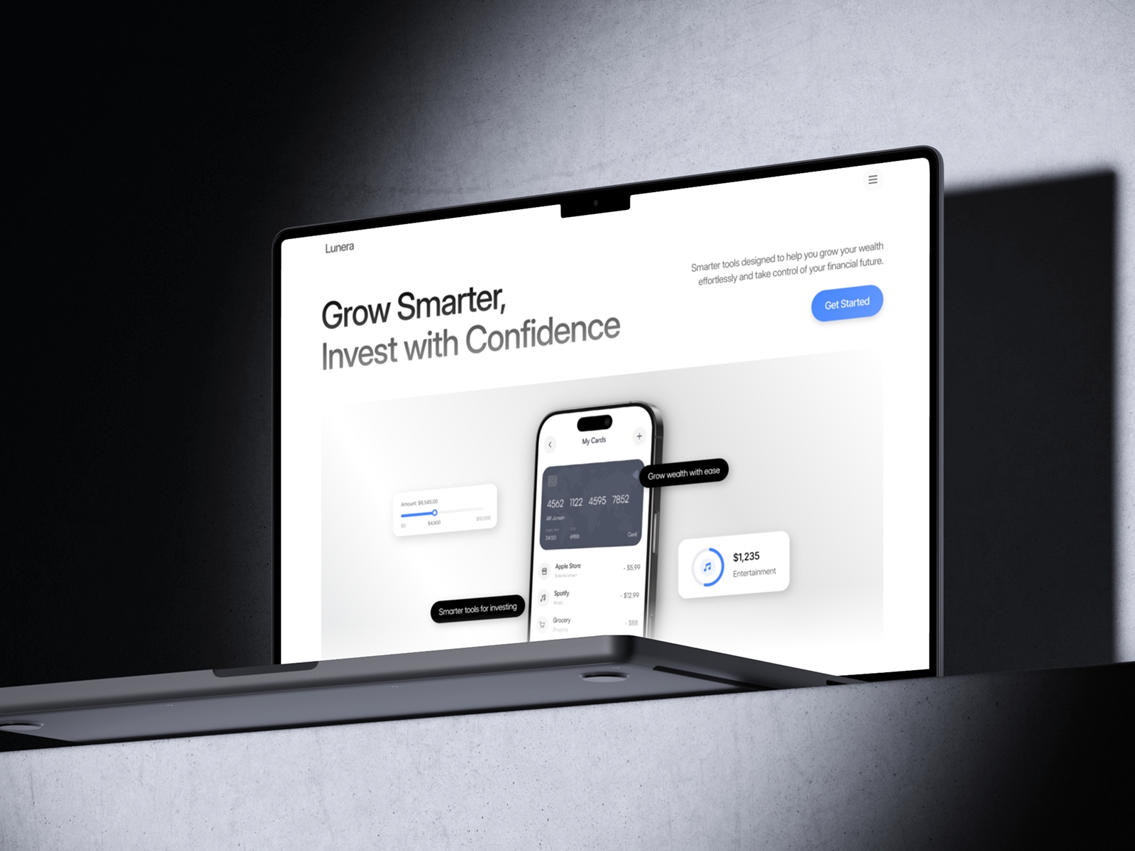 Screenshot of Lunera website