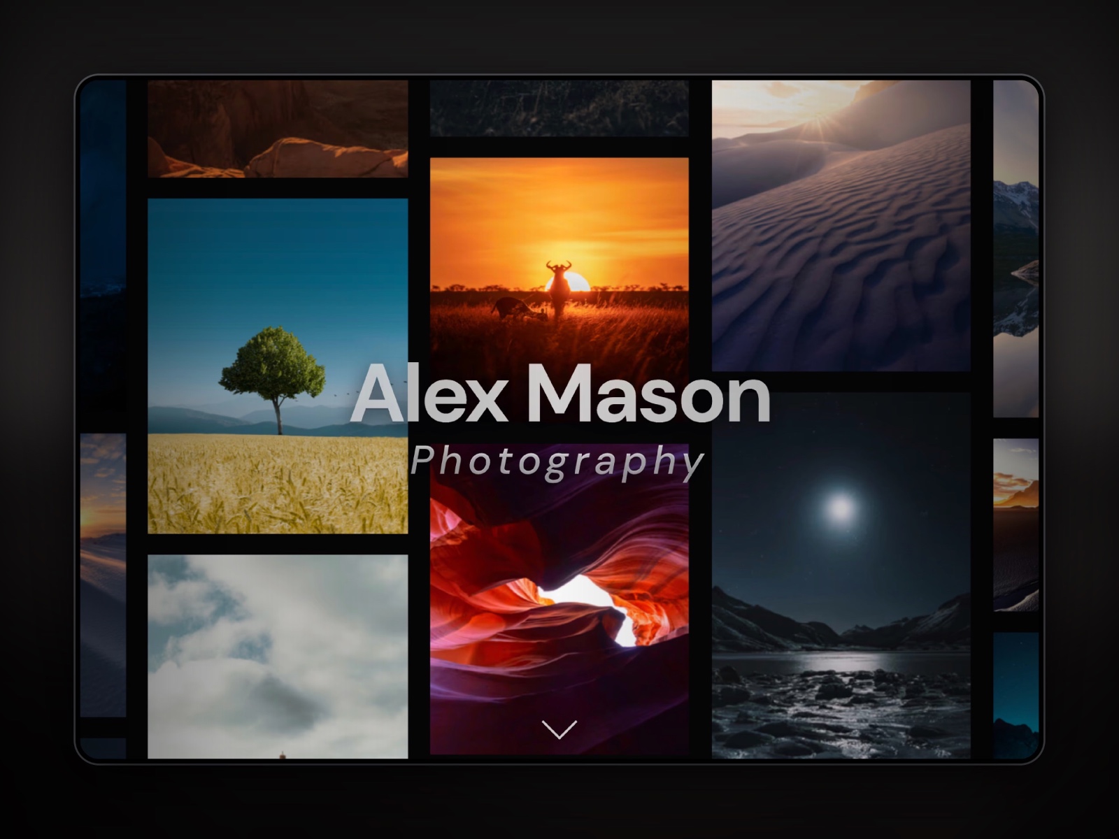 Screenshot of Lux premium photography template website