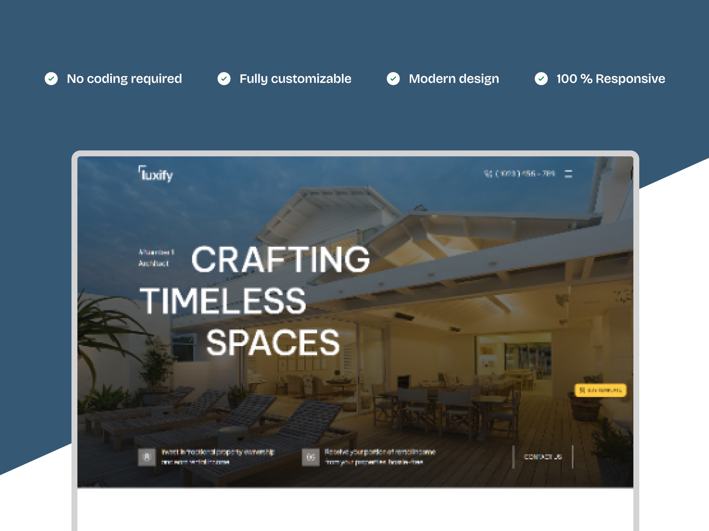 Screenshot 2 of Luxify architecture template