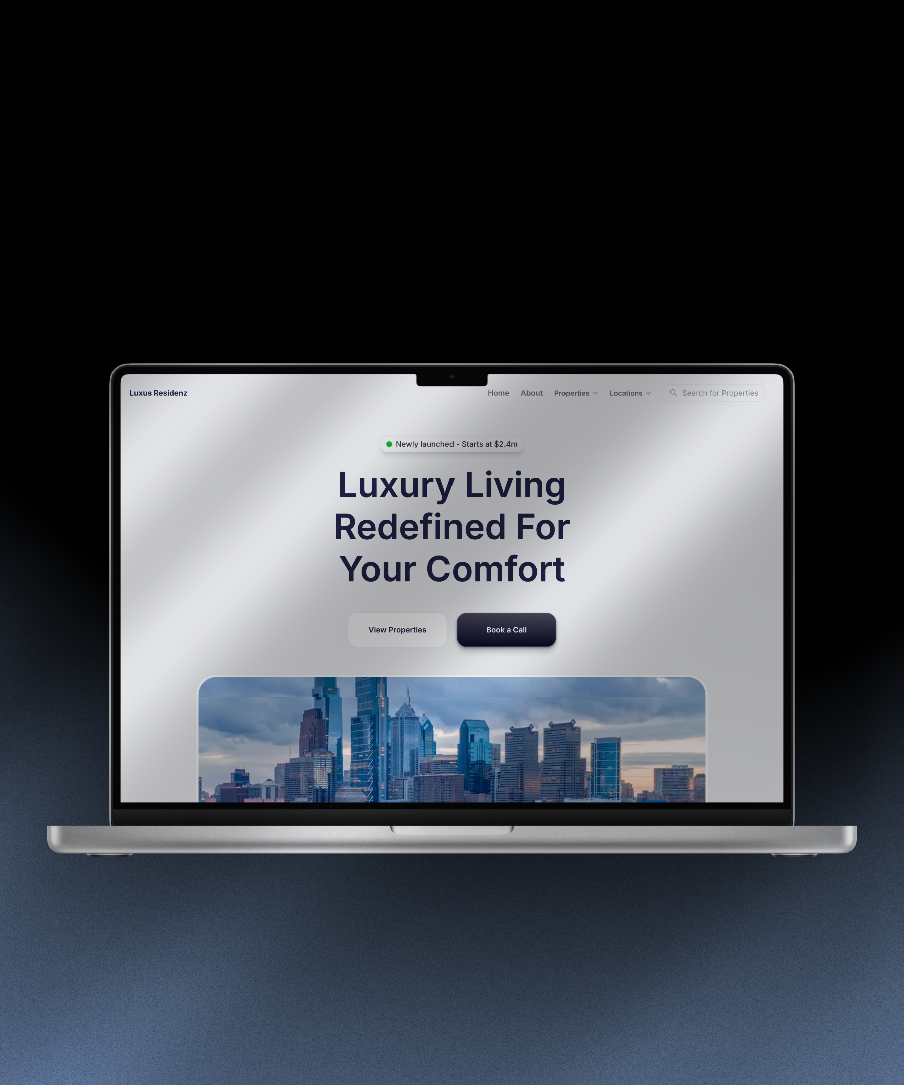 Screenshot of Luxus residenz website