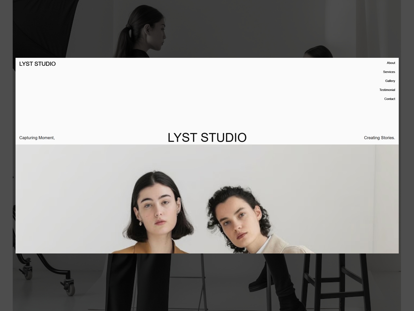 Screenshot of Lyststudio website