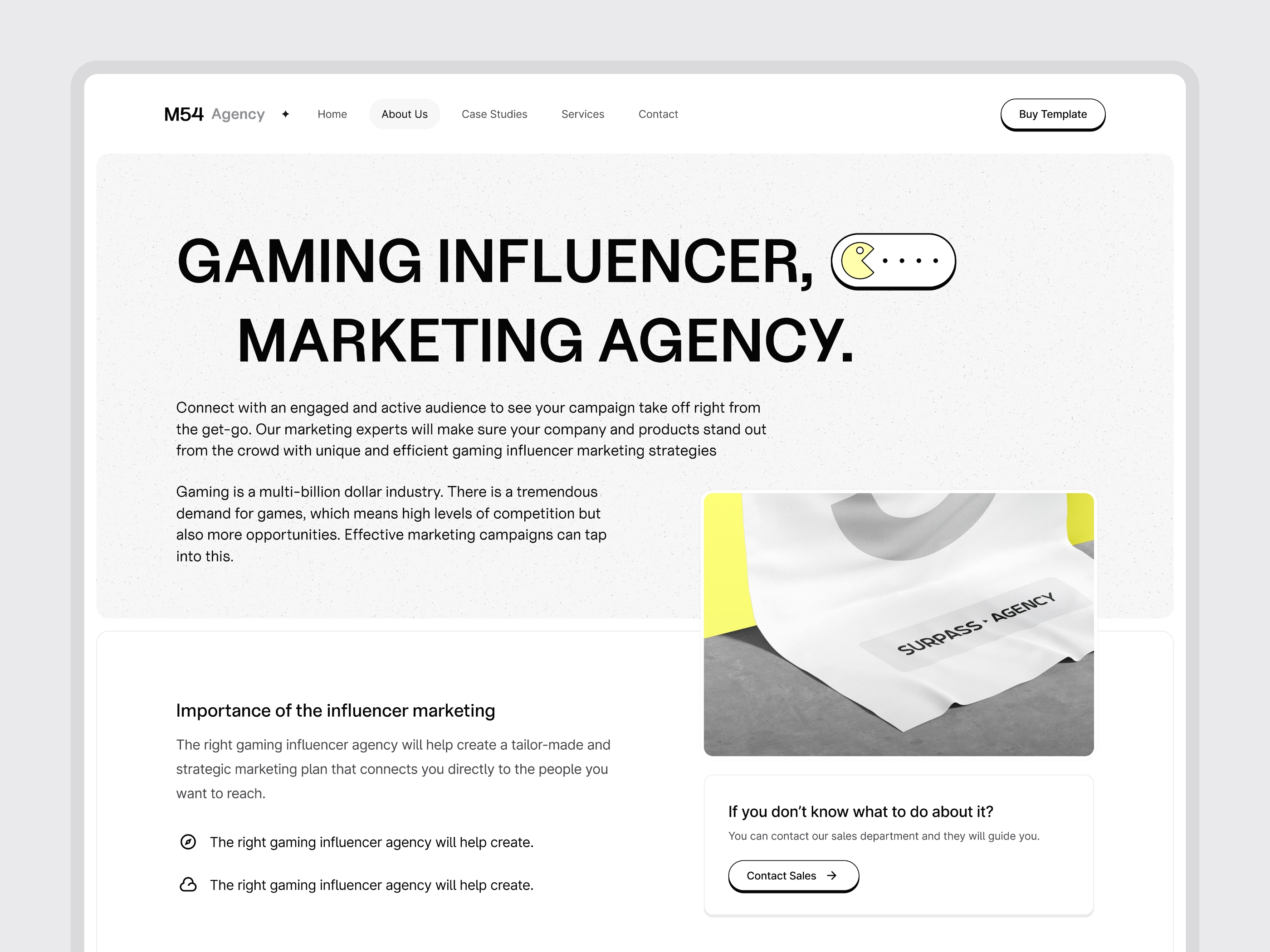 Screenshot 3 of M54 agency template
