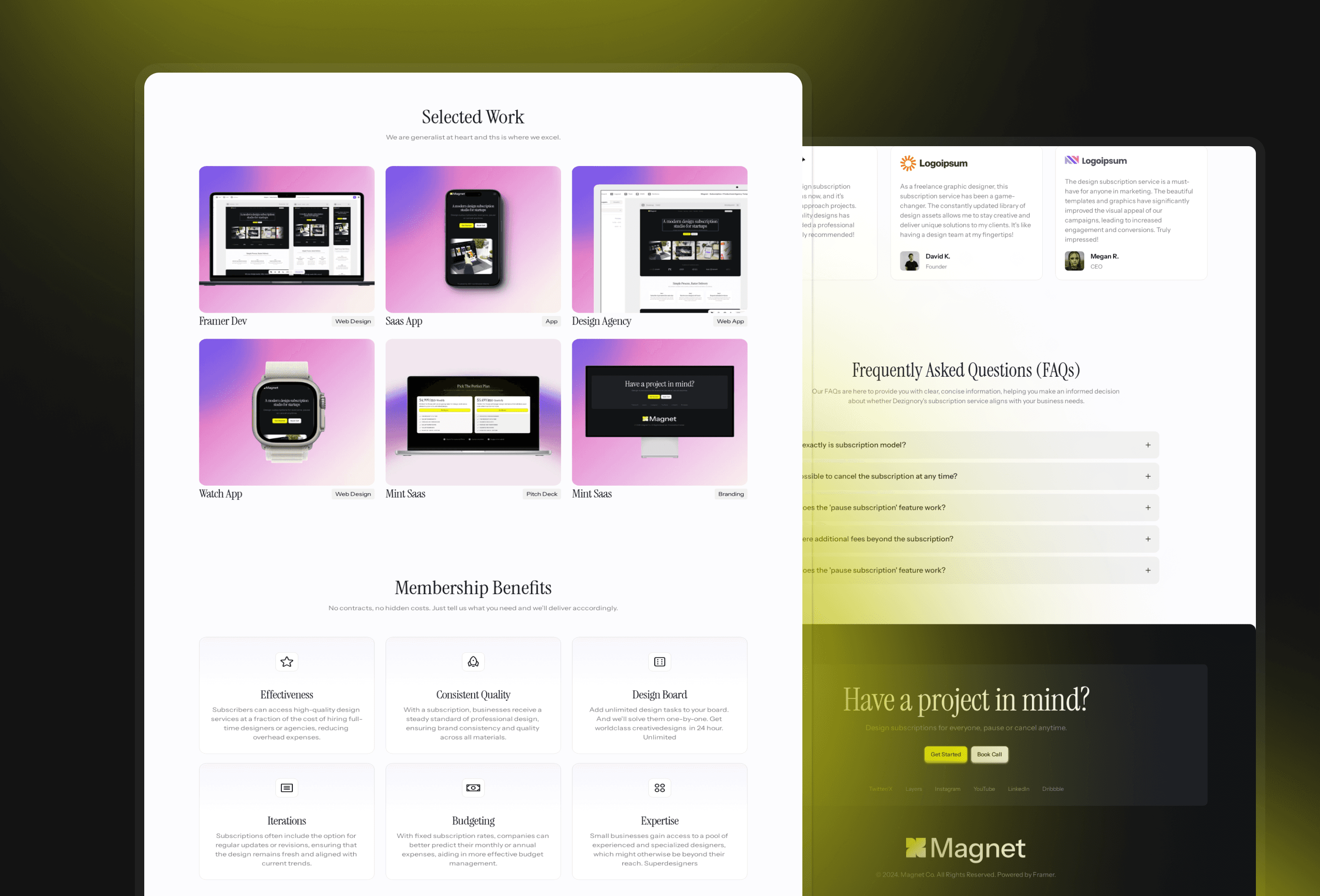 Screenshot 3 of Magnet subscription productize agency template