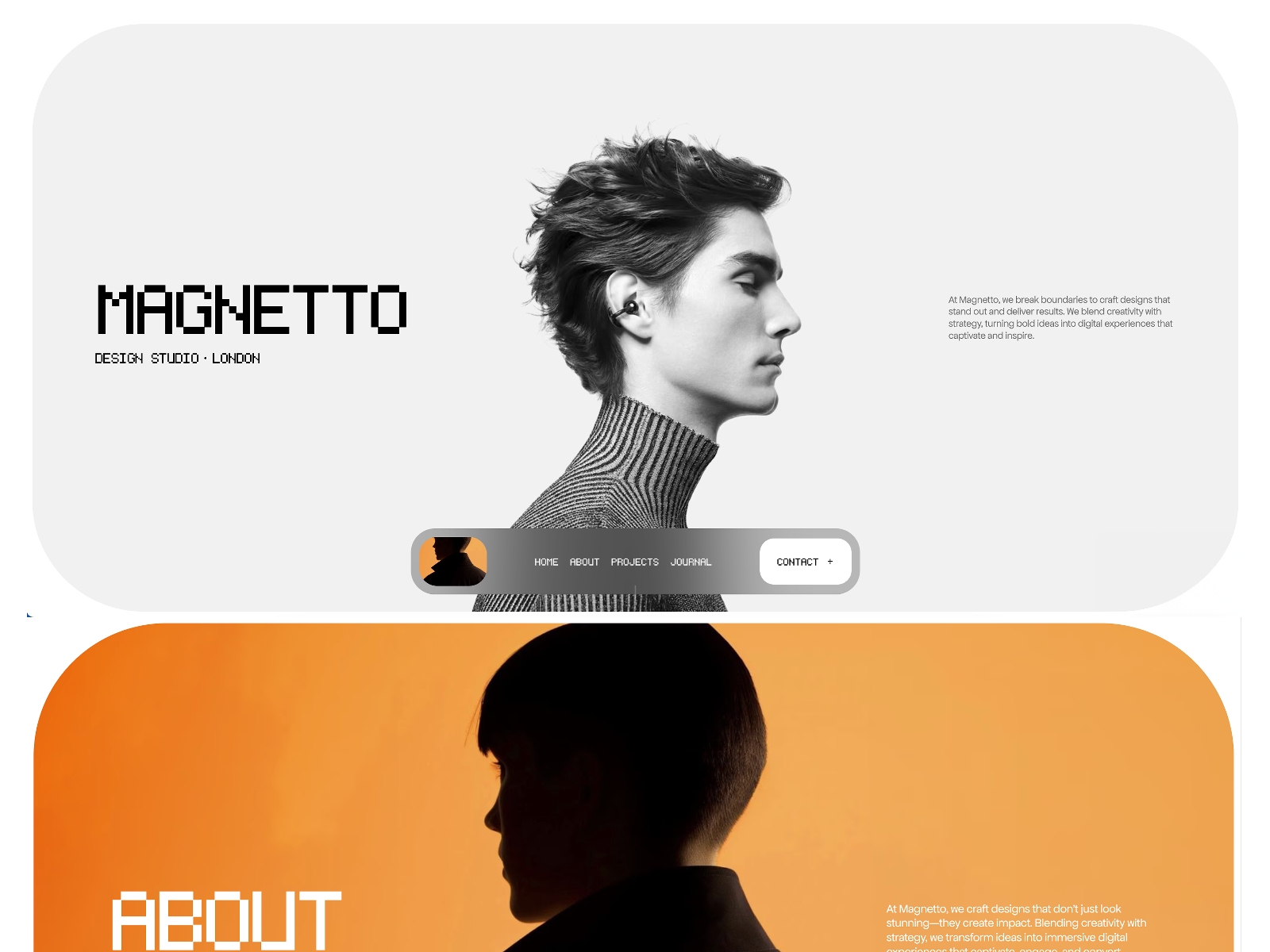 Screenshot of Magnetto website