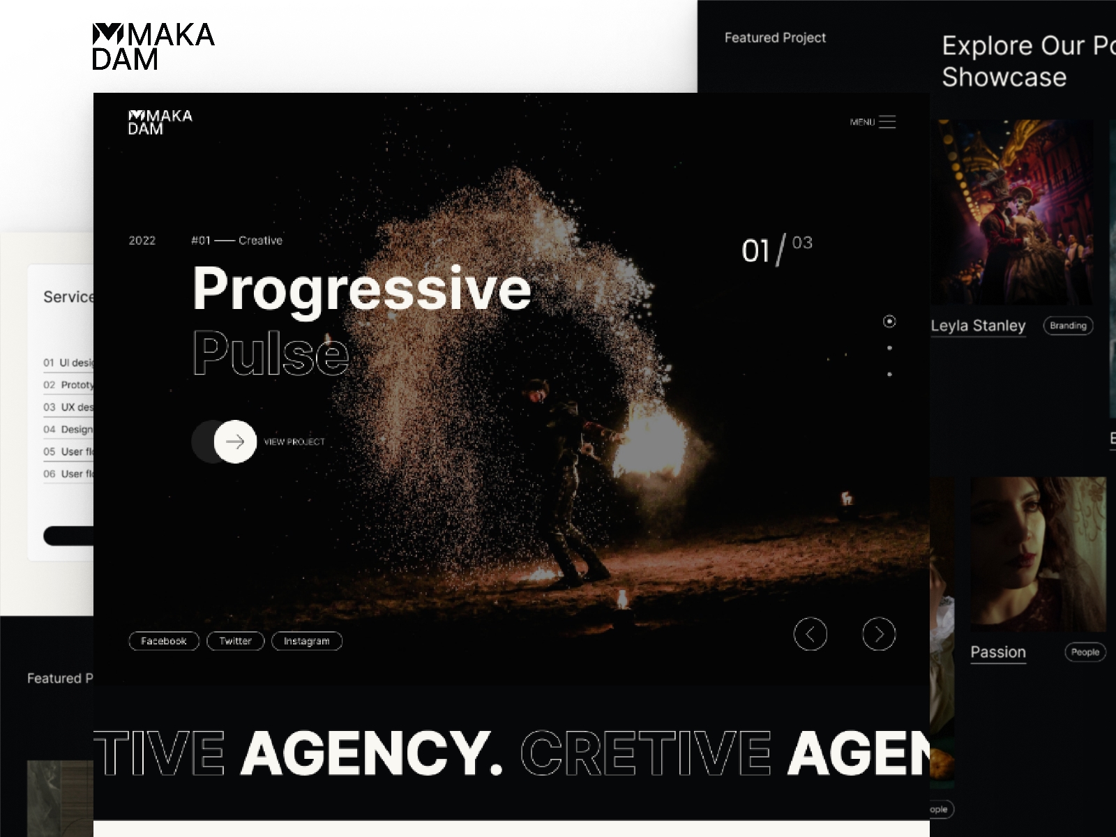 Screenshot of Makadam website