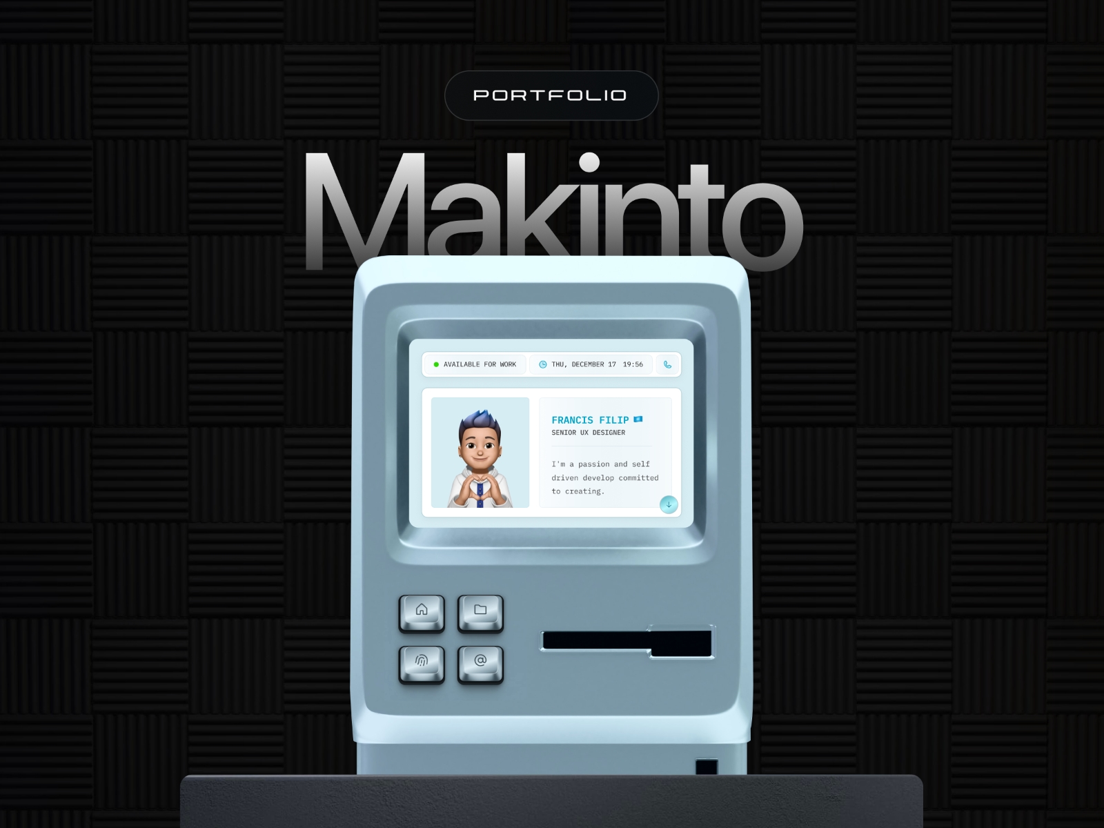 Screenshot of Makinto website