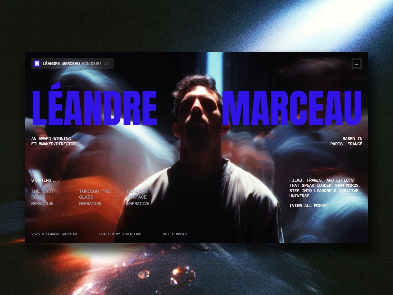 Screenshot of Marceau website
