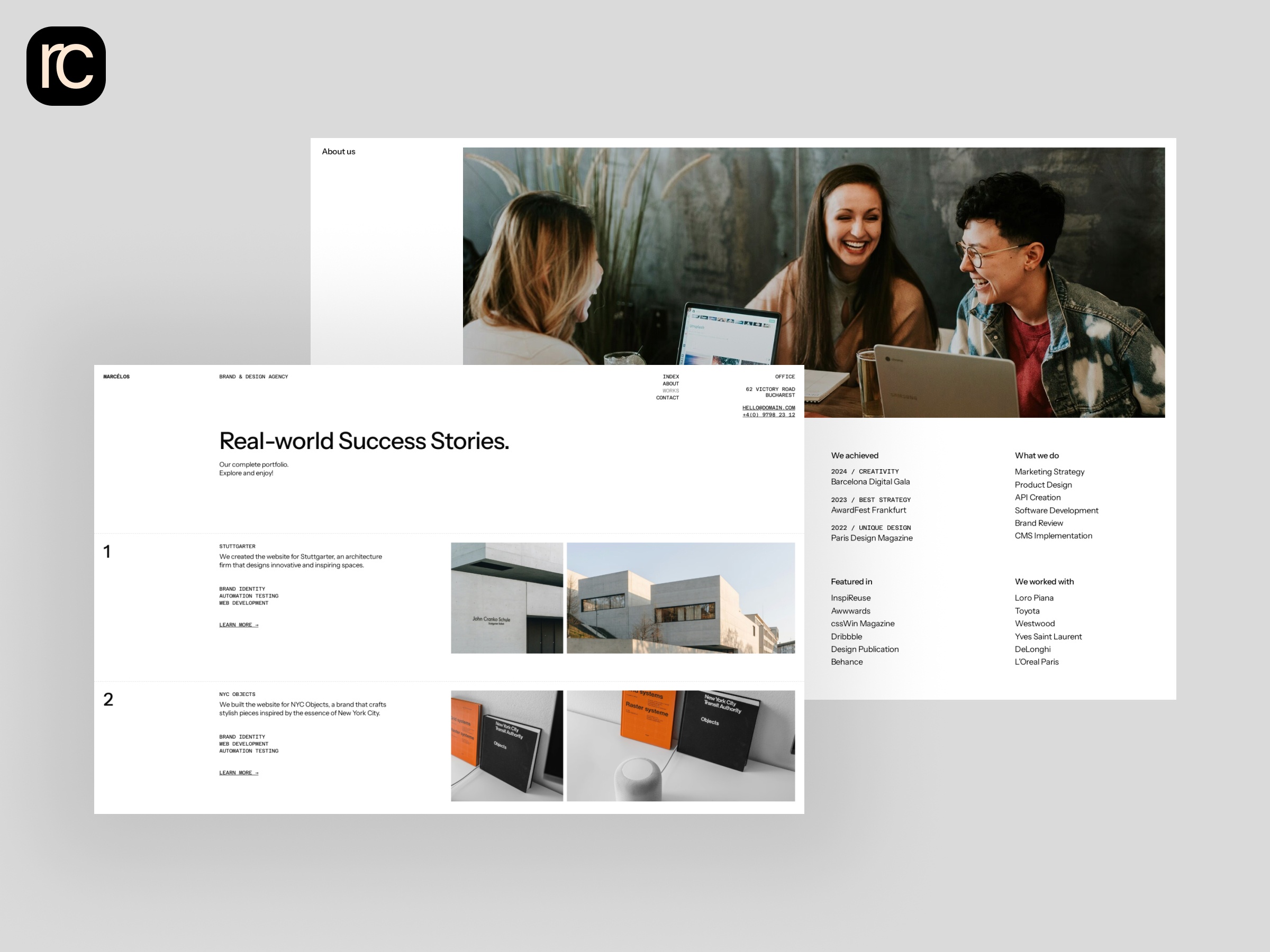 Screenshot 2 of Marcelos creative portfolio template