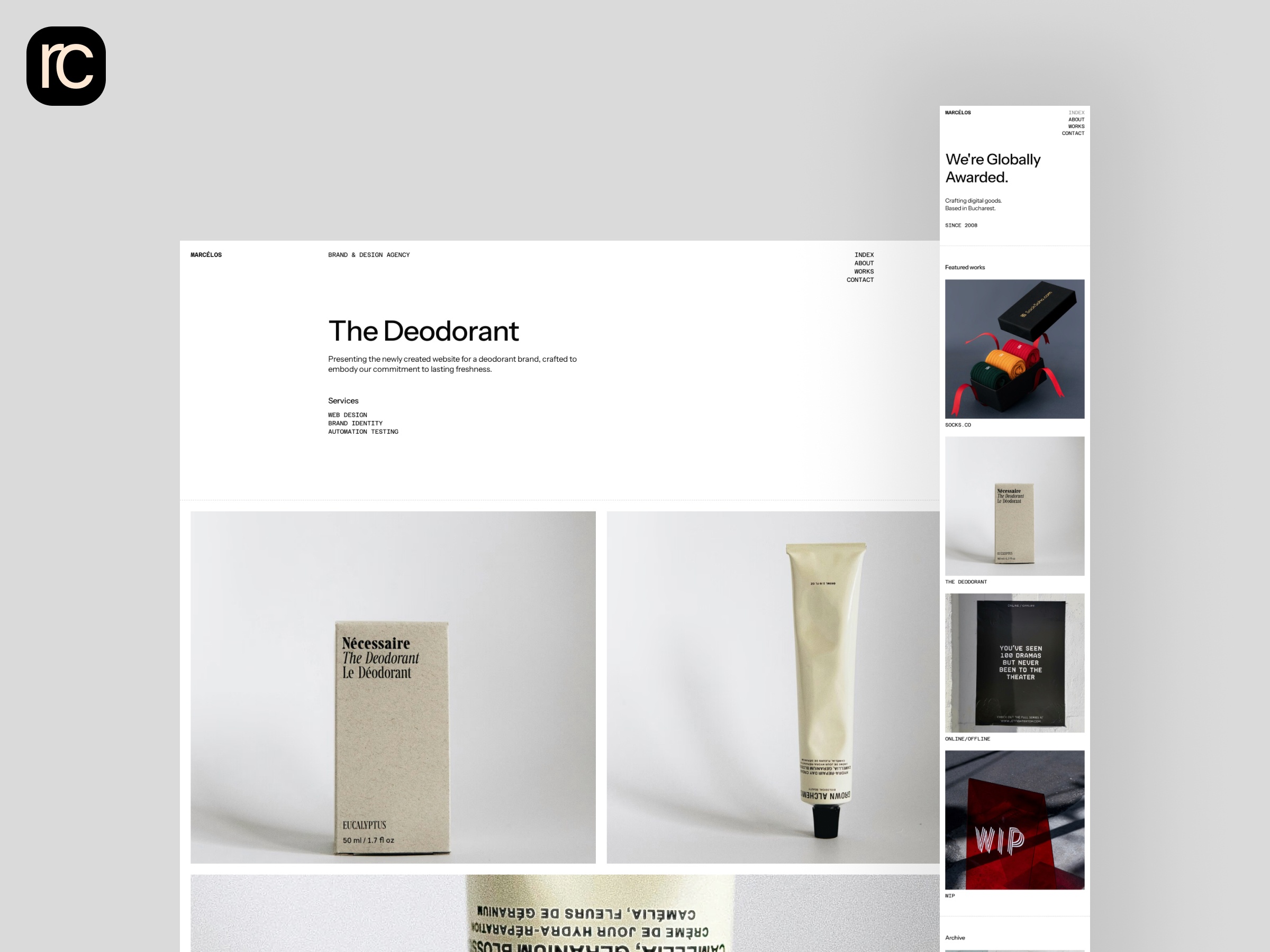 Screenshot 3 of Marcelos creative portfolio template