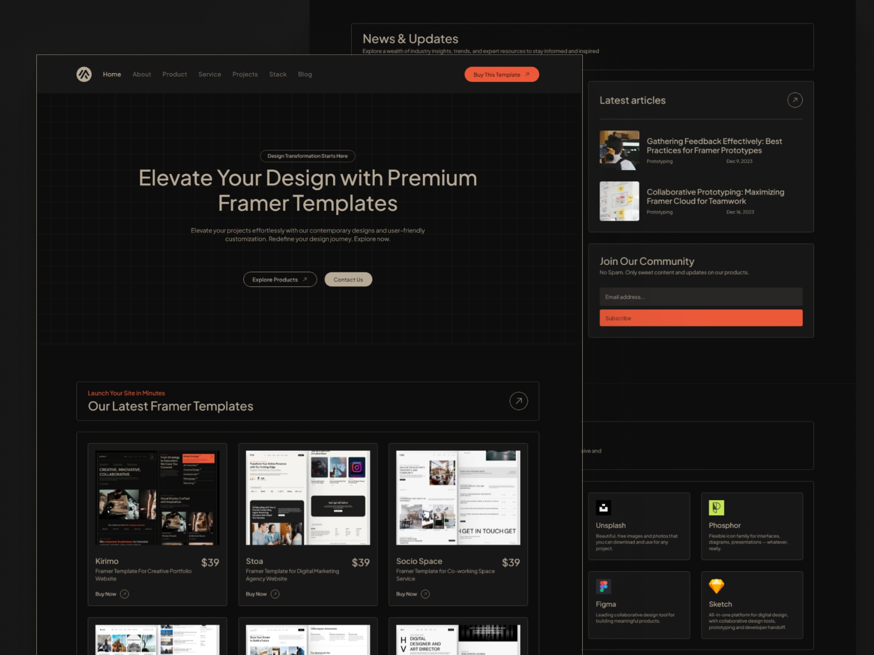 Screenshot 2 of Marcframe portfolio and digital store