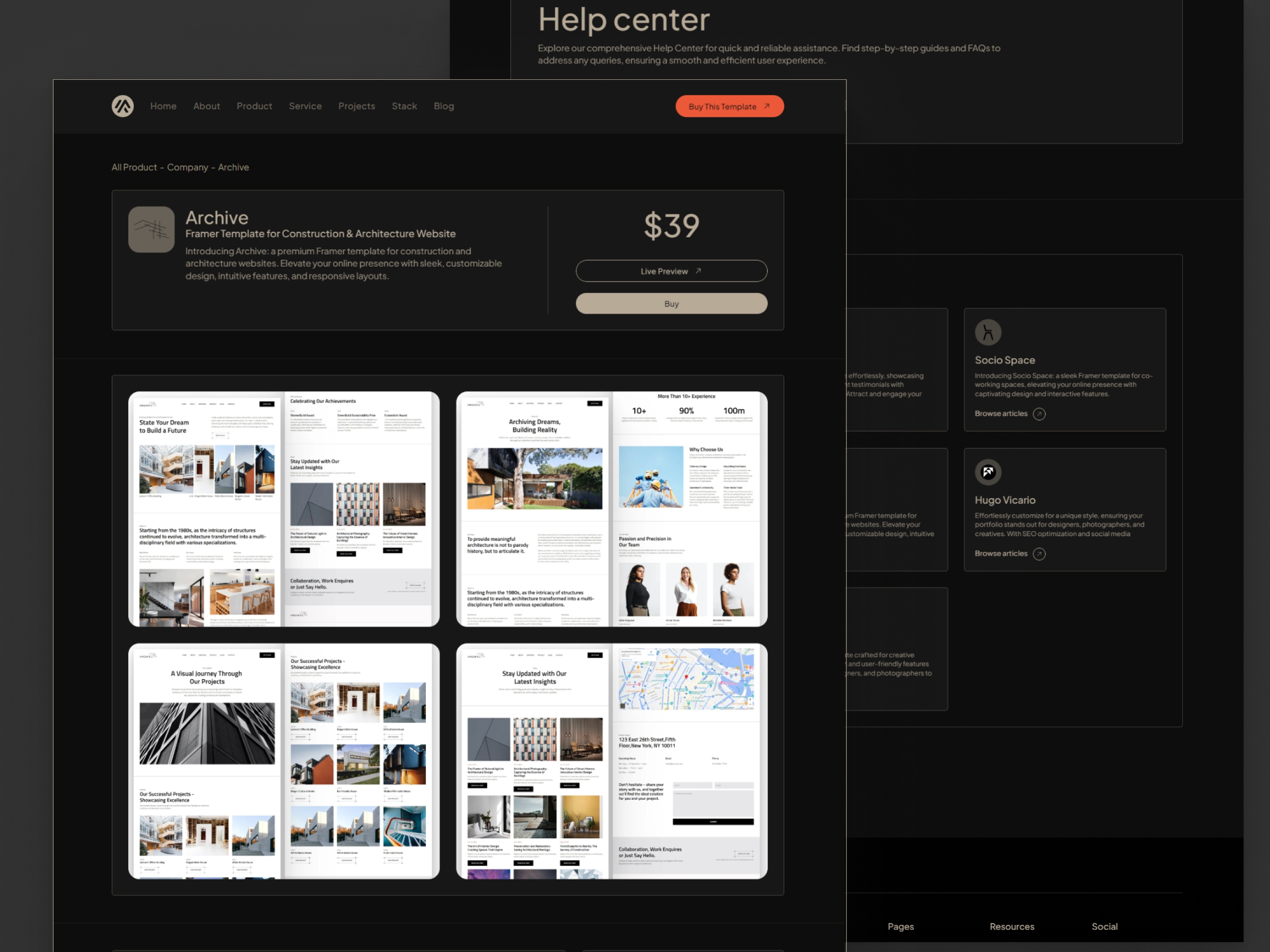Screenshot 3 of Marcframe portfolio and digital store