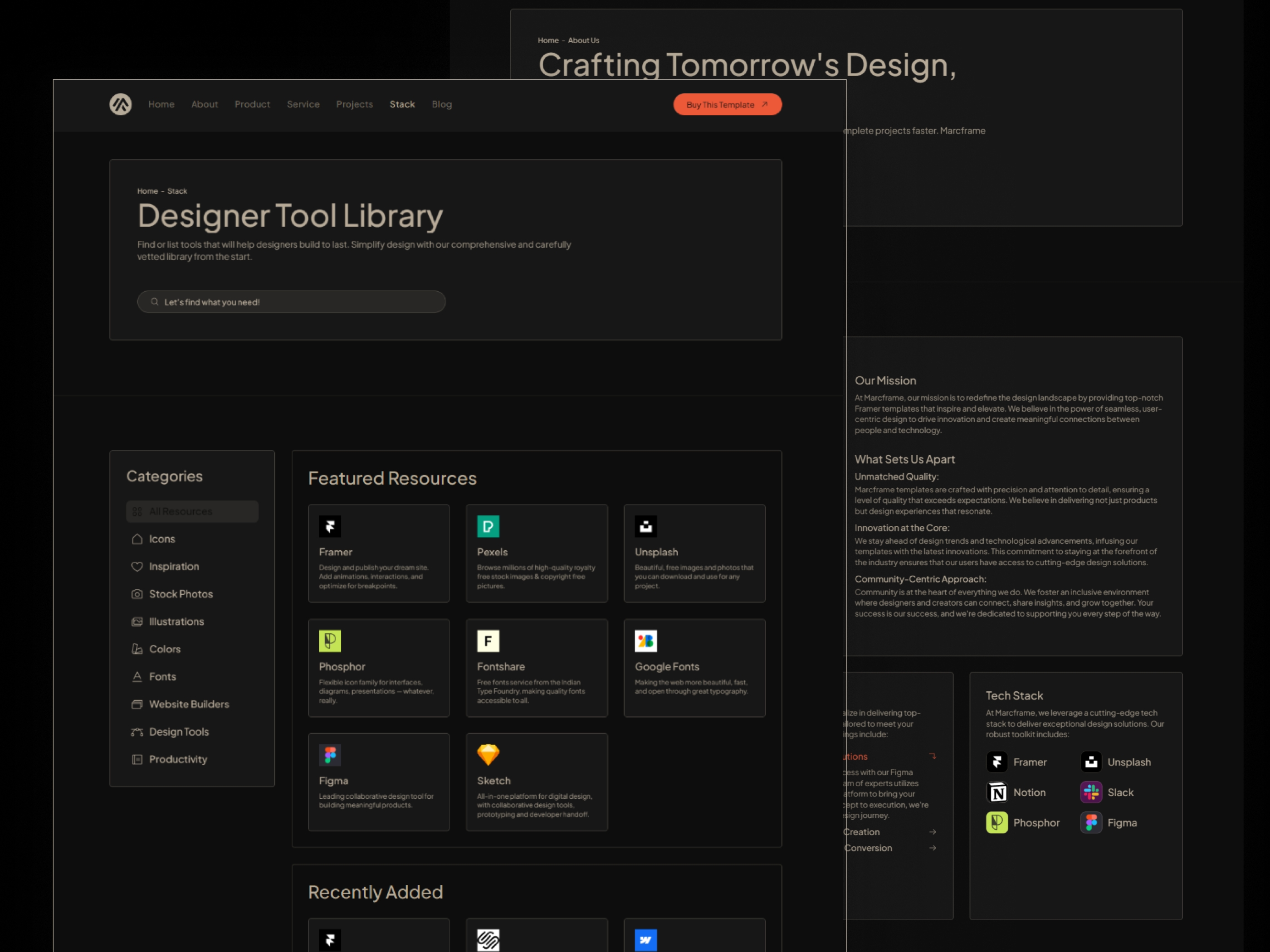 Screenshot 4 of Marcframe portfolio and digital store