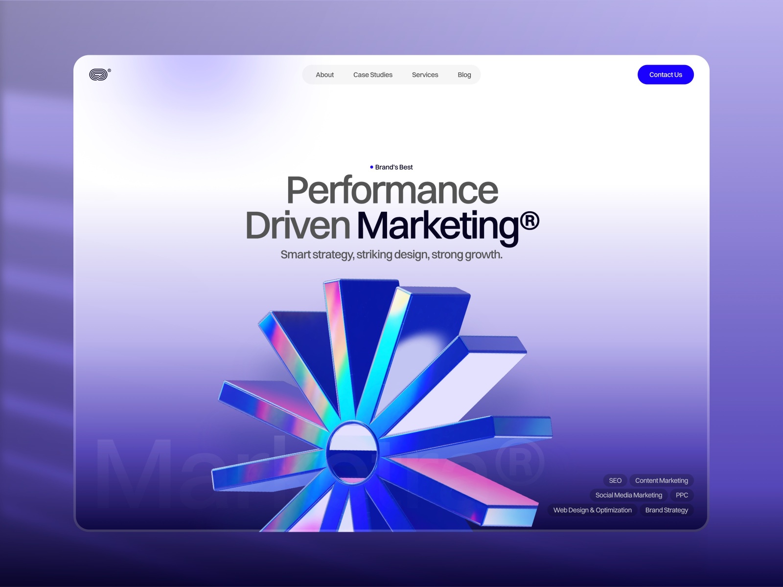 Screenshot of Marketra website