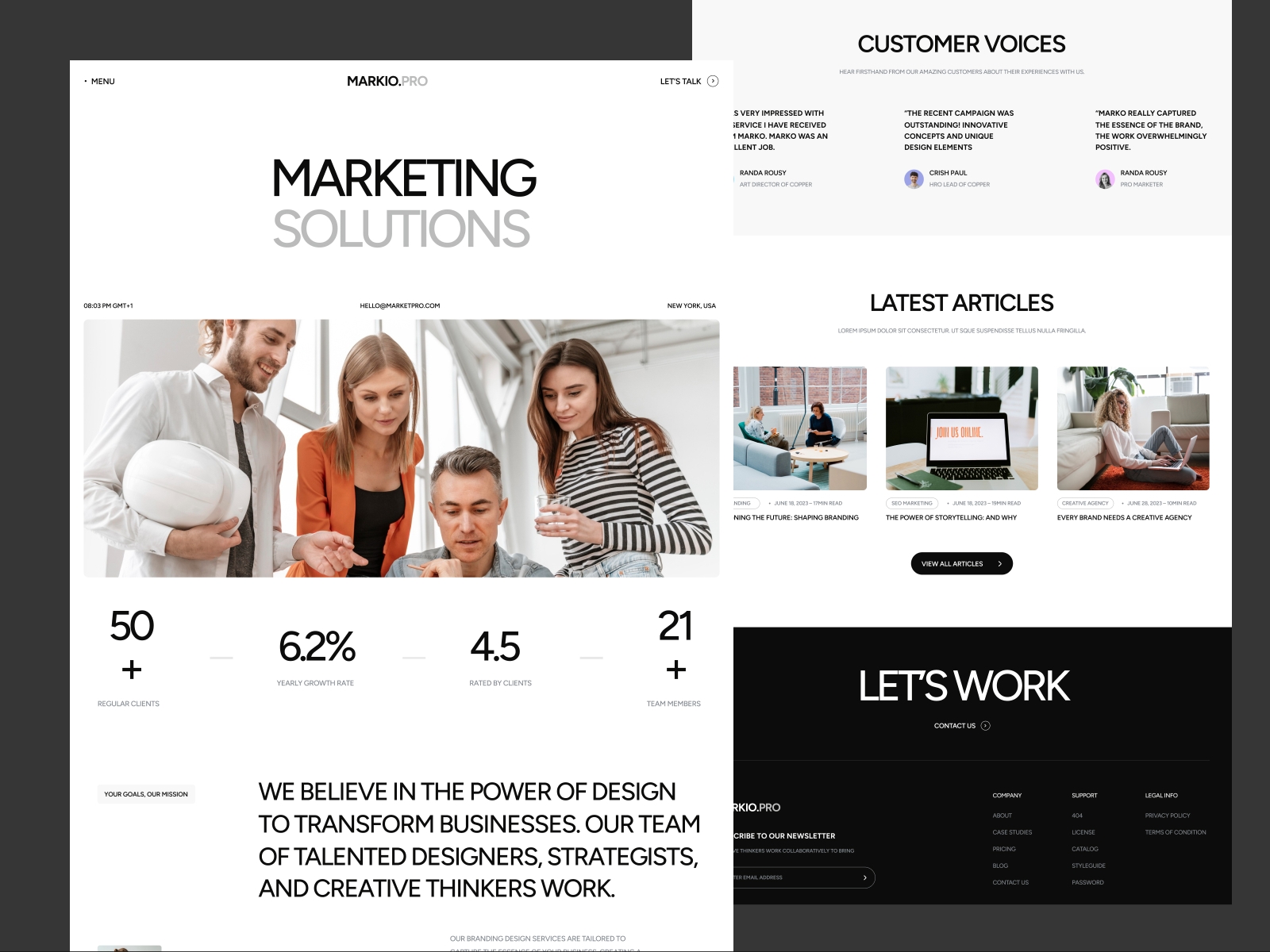 Screenshot of Marko website