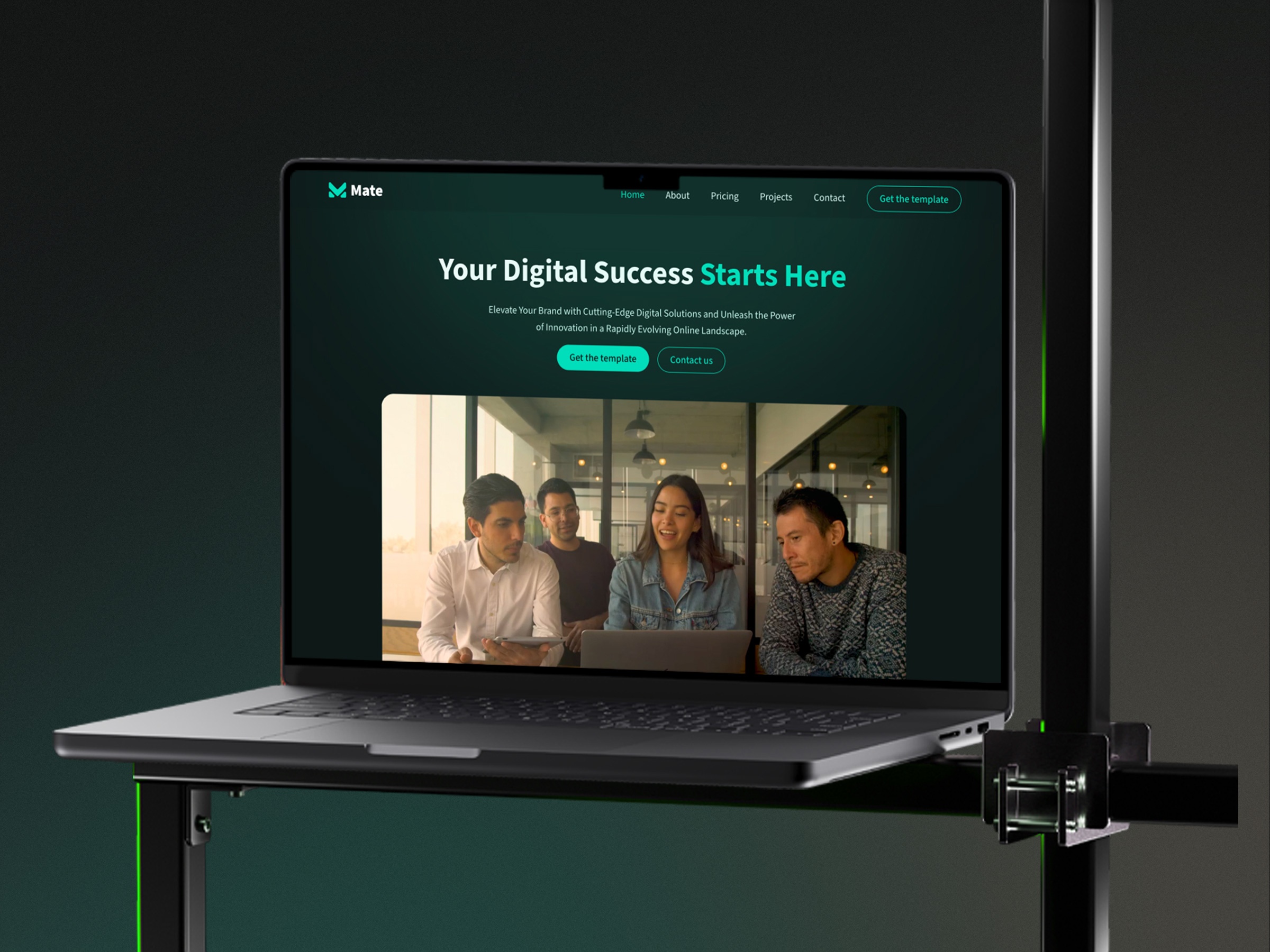 Screenshot of Mate website