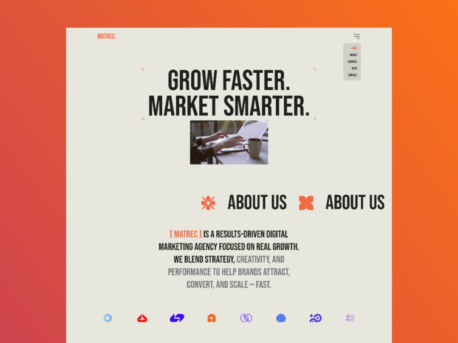 Screenshot of Matrec website