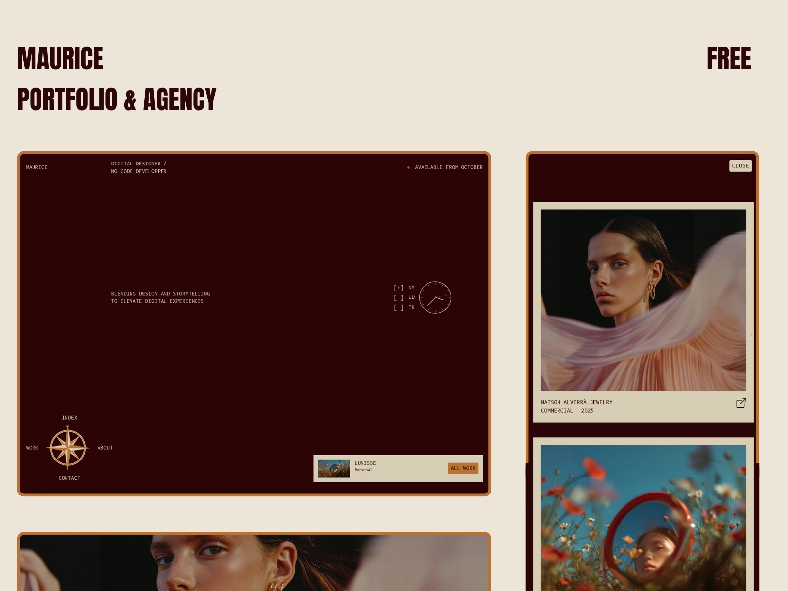 Screenshot of Maurice website