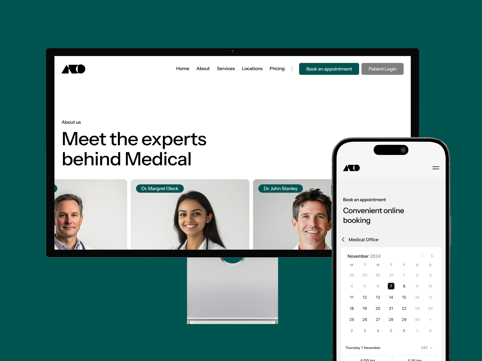Screenshot of Medical website