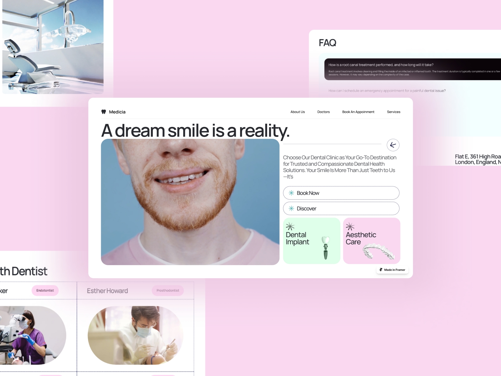 Screenshot of Mediciadentalcare dental website website