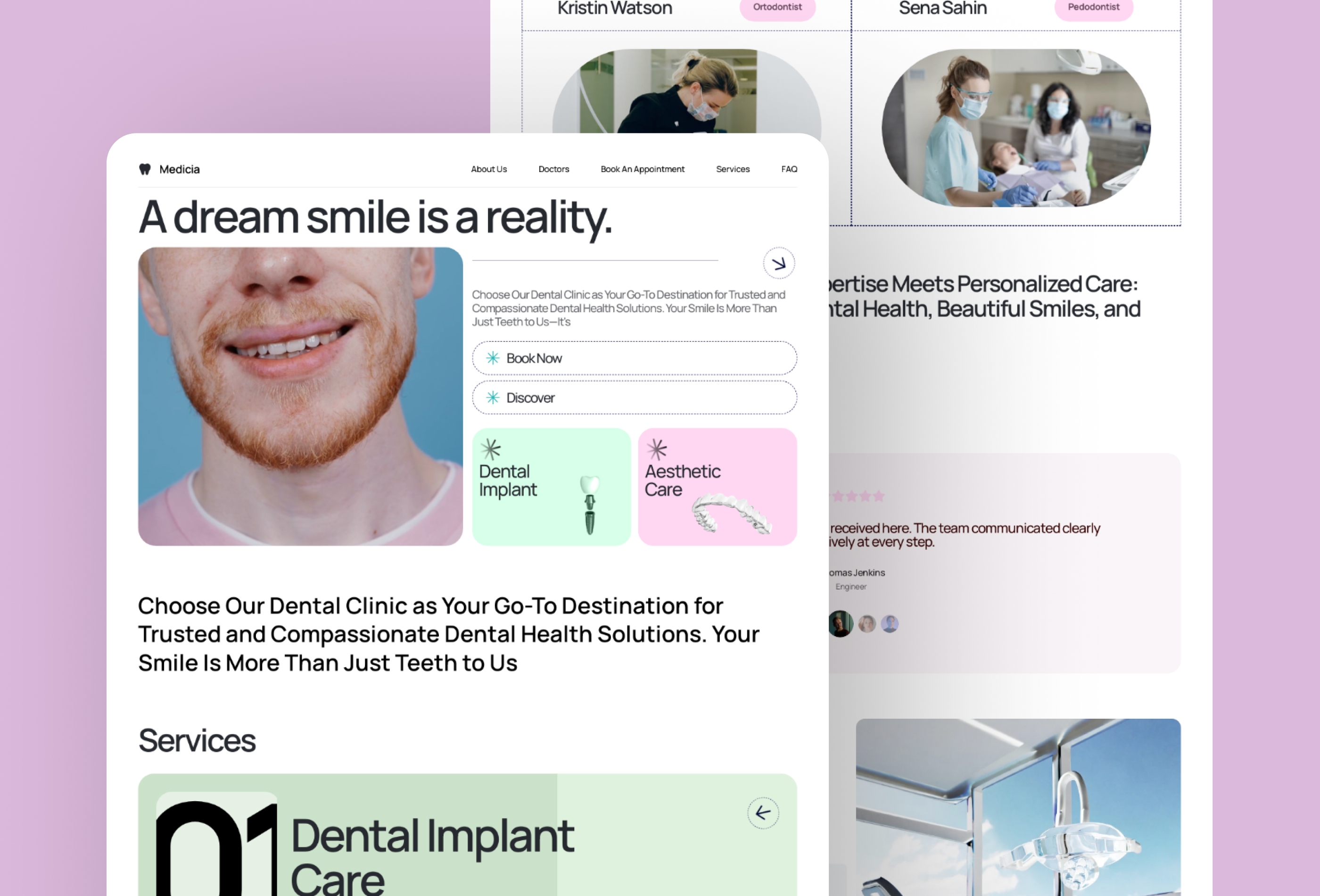 Screenshot 3 of Mediciadentalcare dental website