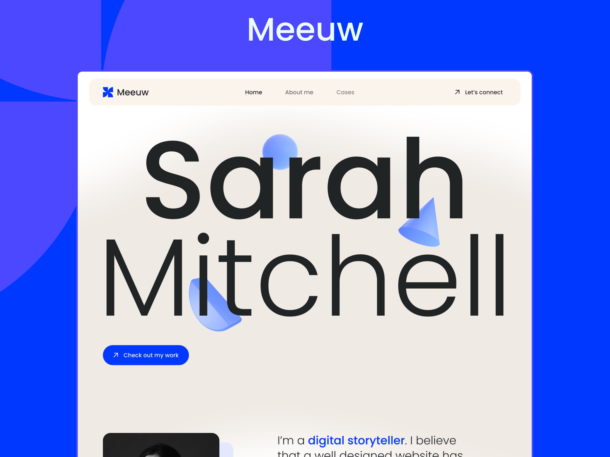 Screenshot of Meeuw website