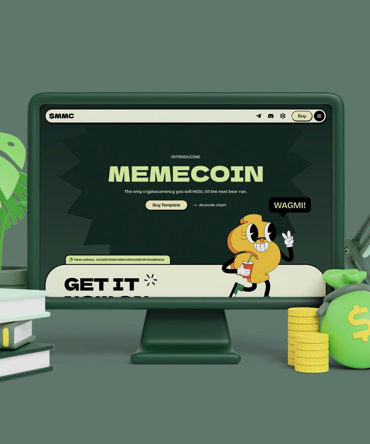 Screenshot of Memecoin website