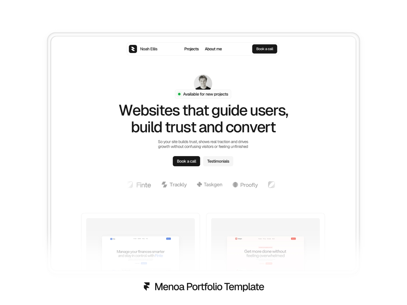 Screenshot of Menoa website