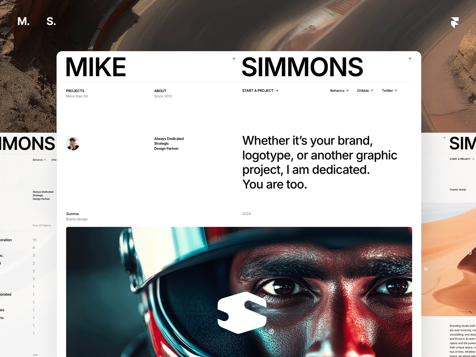 Screenshot of Mike website