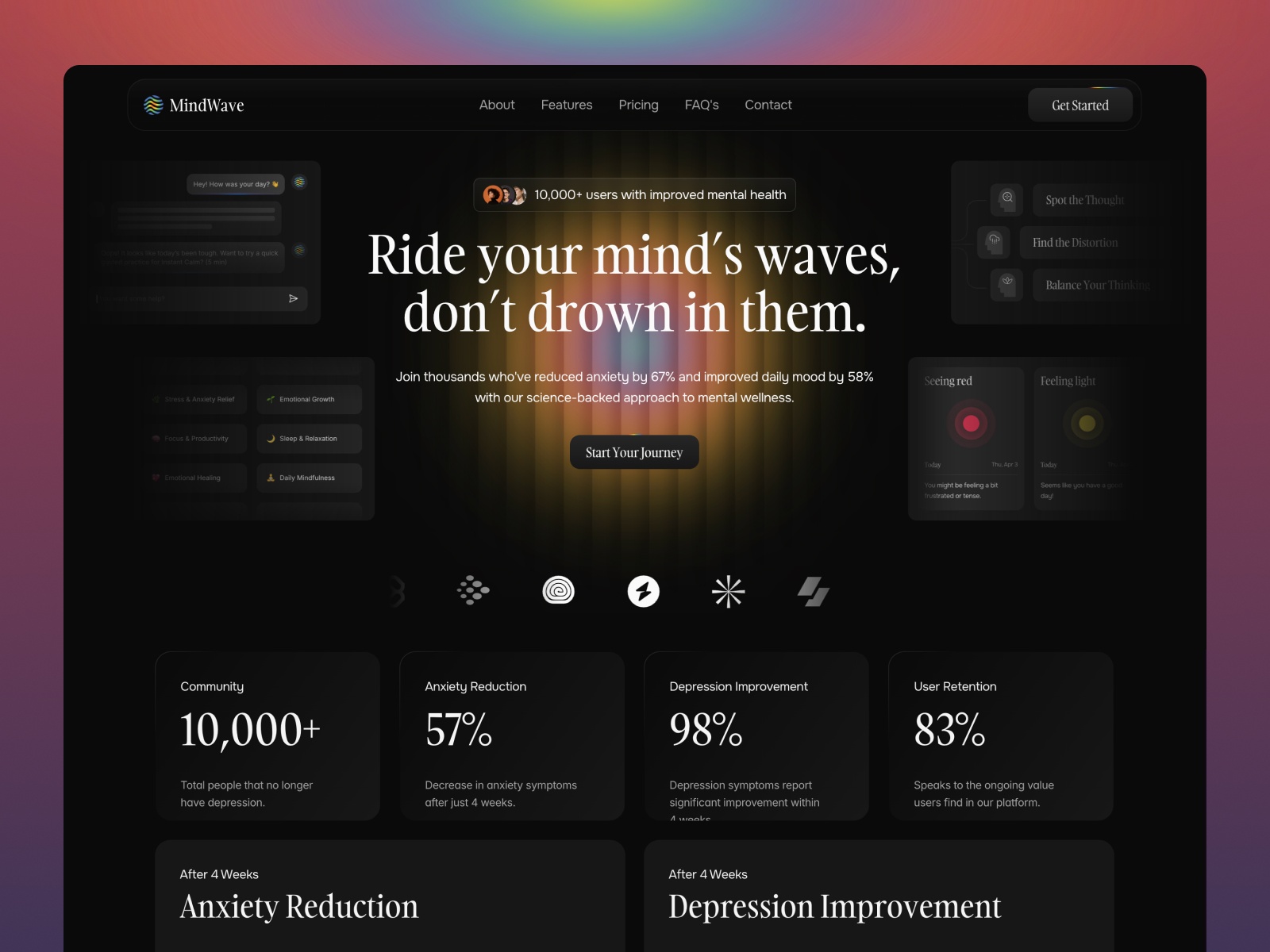 Screenshot of Mindwave website