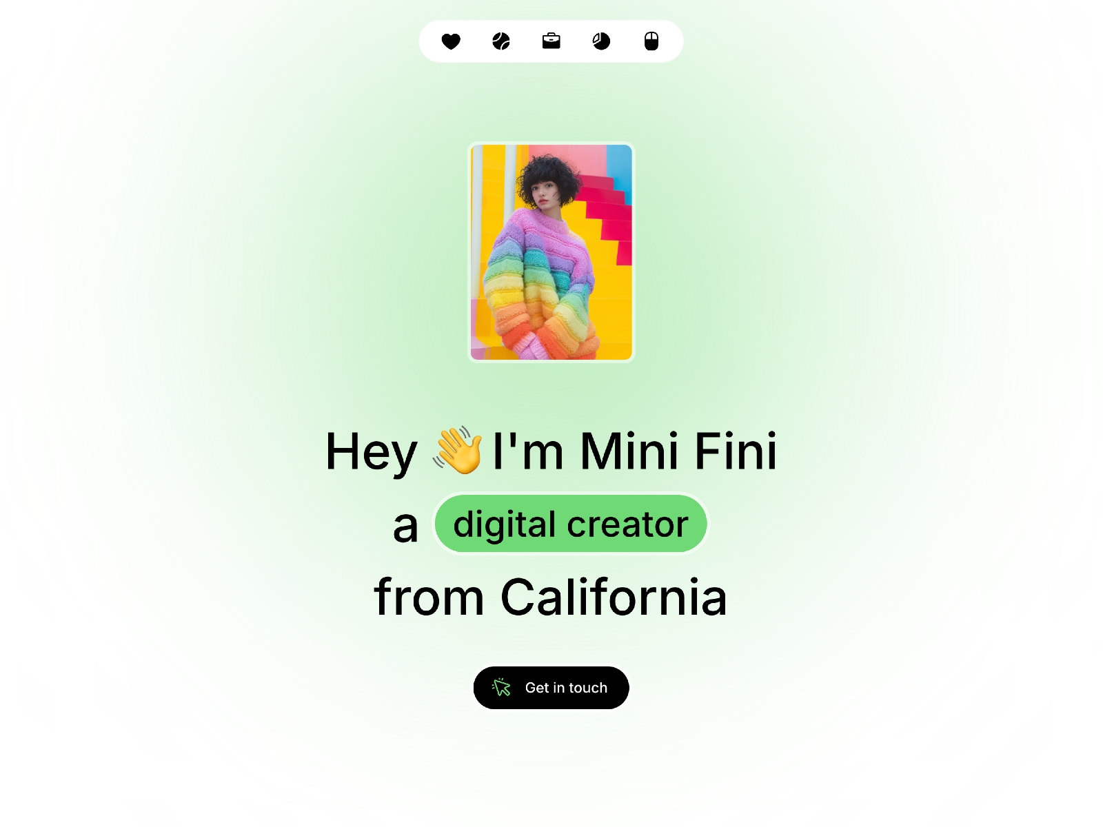 Screenshot of Mini fini website