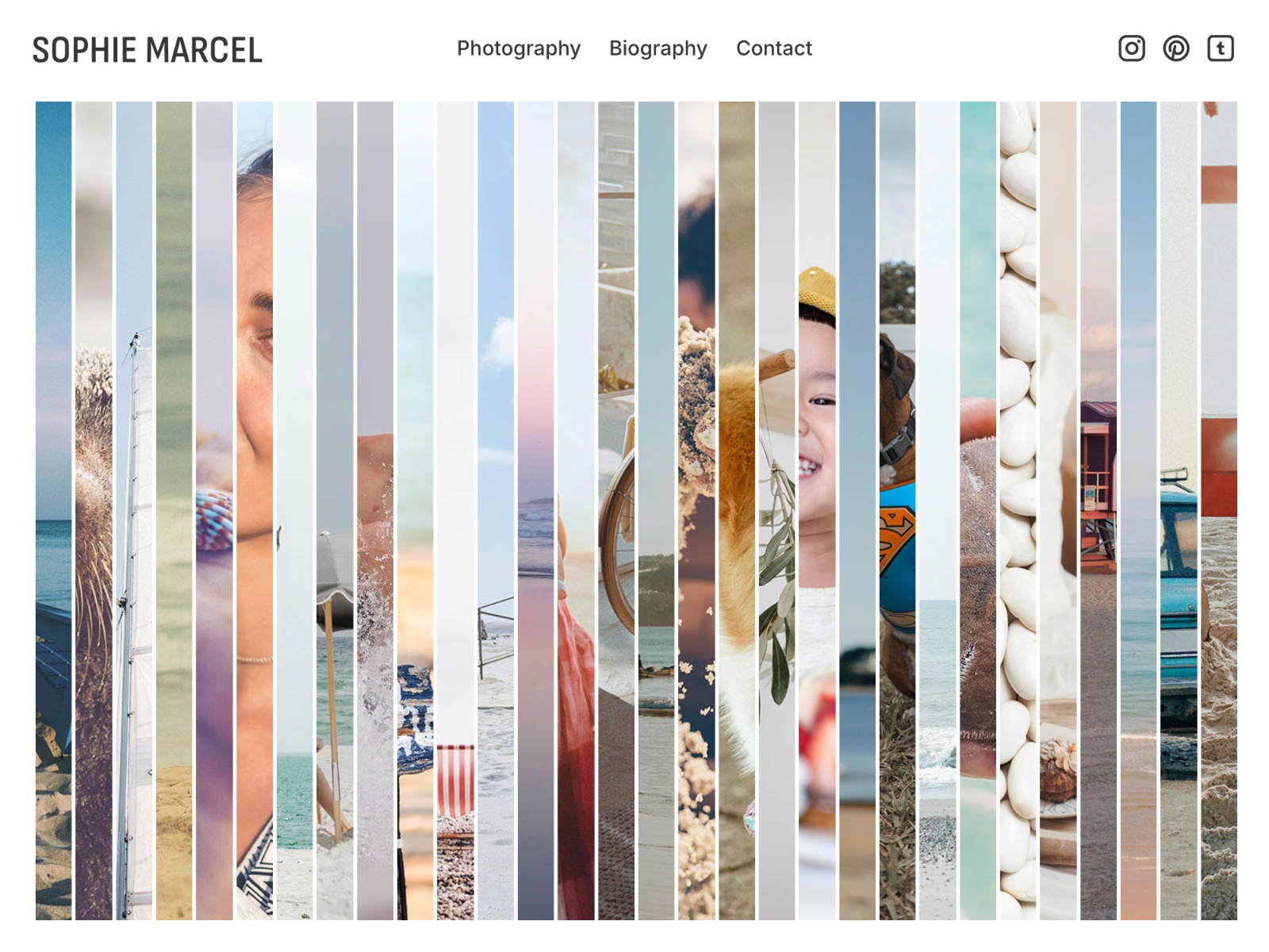 Screenshot of Mini website