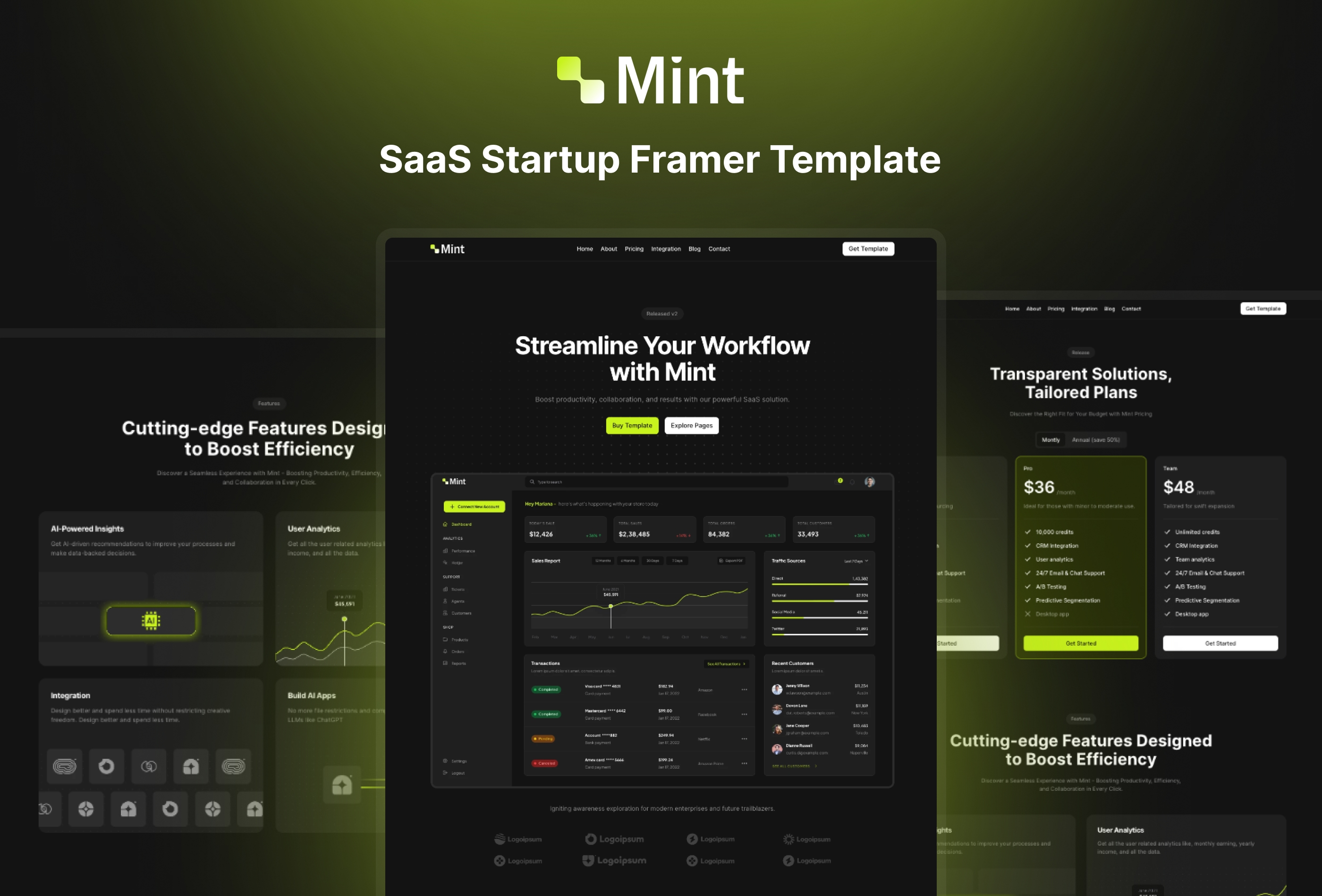 Screenshot of Mint website