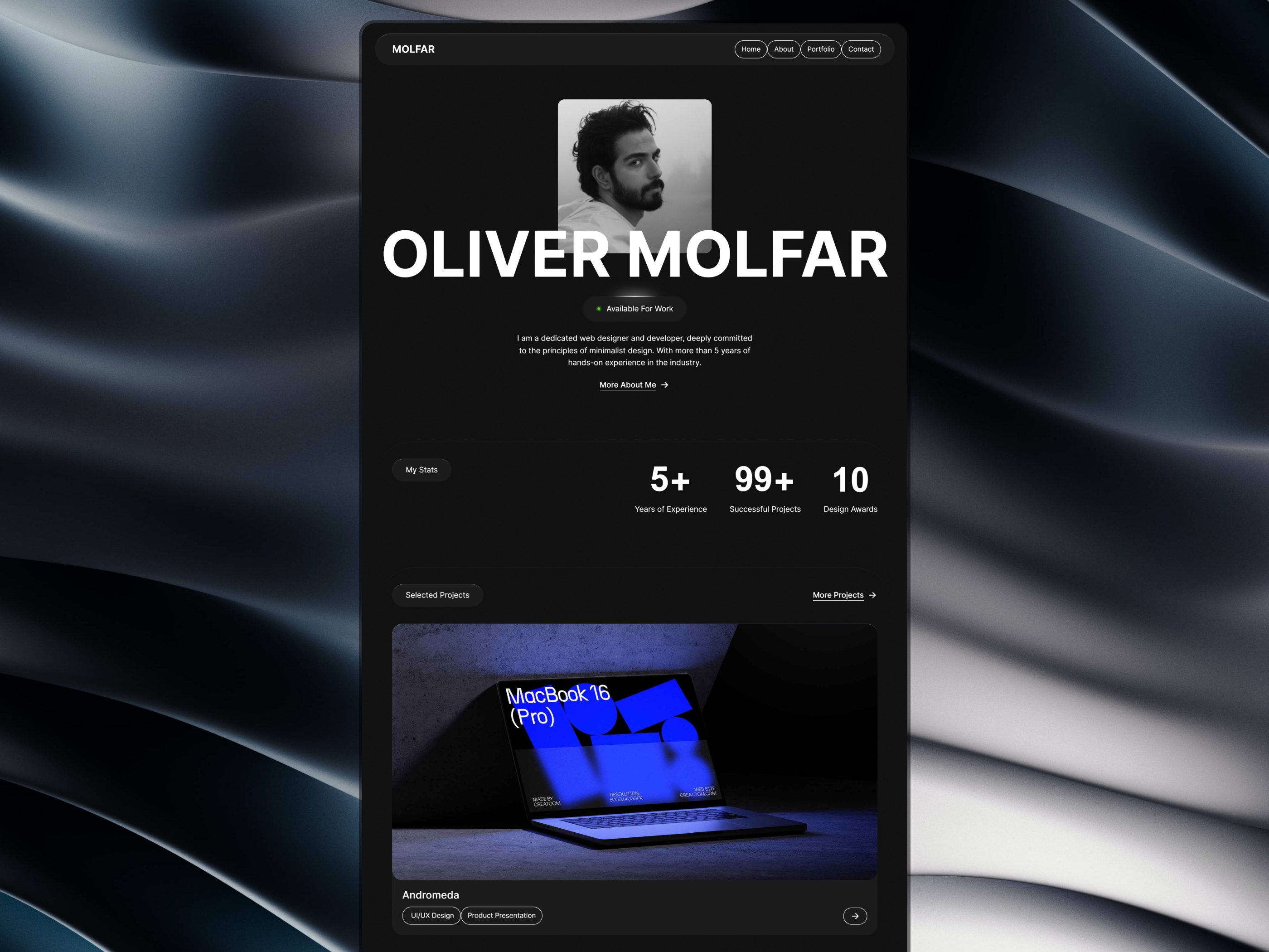 Screenshot of Molfar website