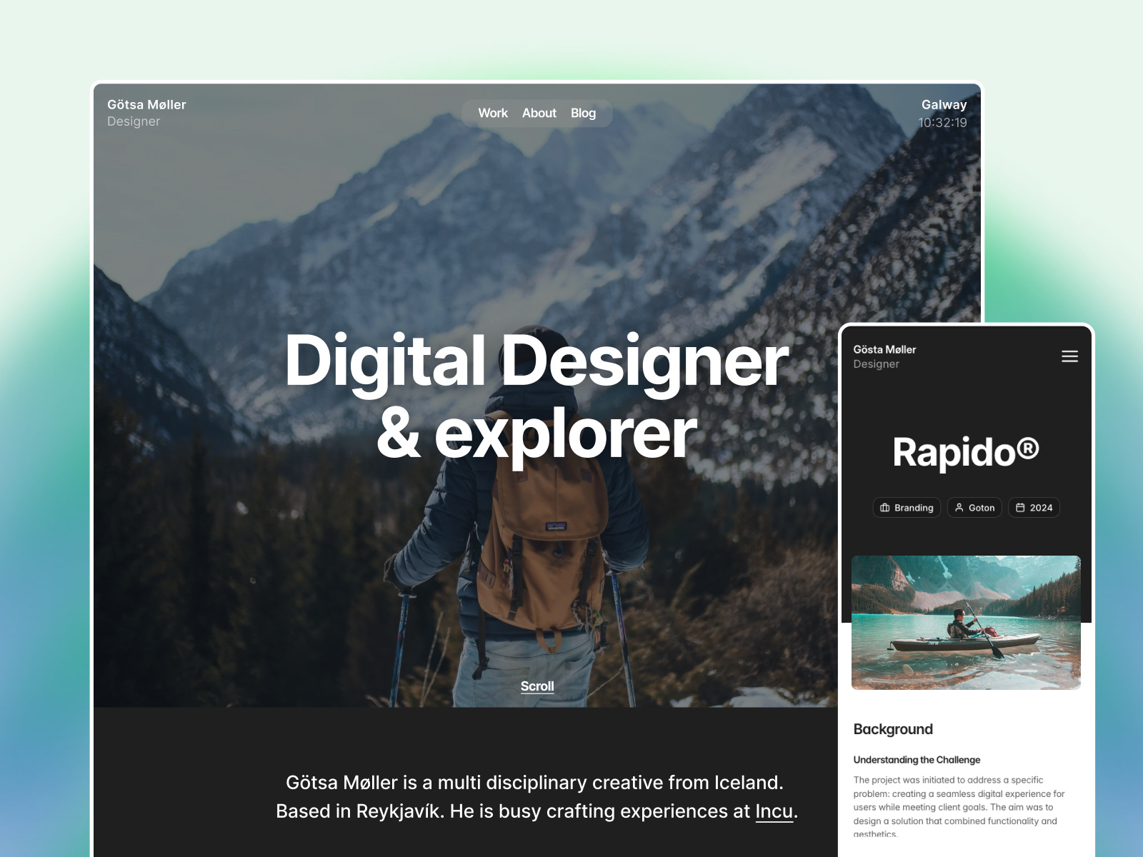 Screenshot of Moller website