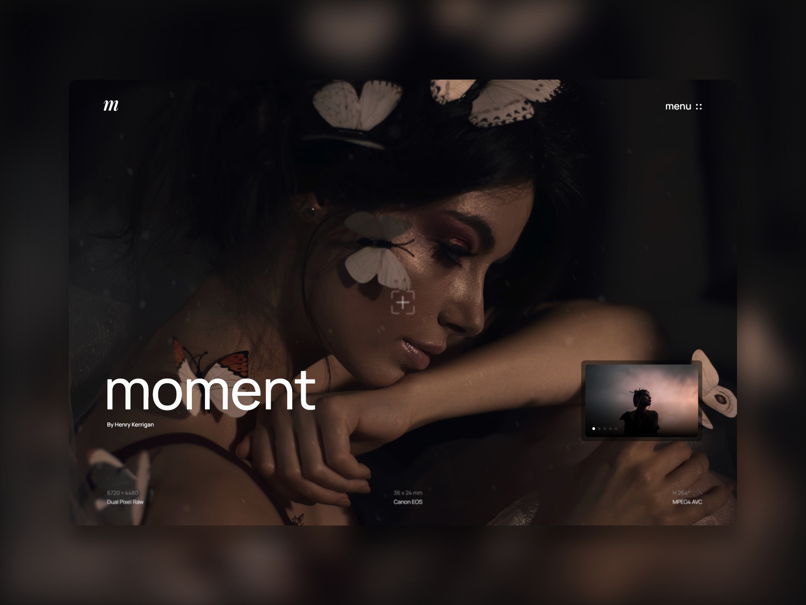 Screenshot of Moment website