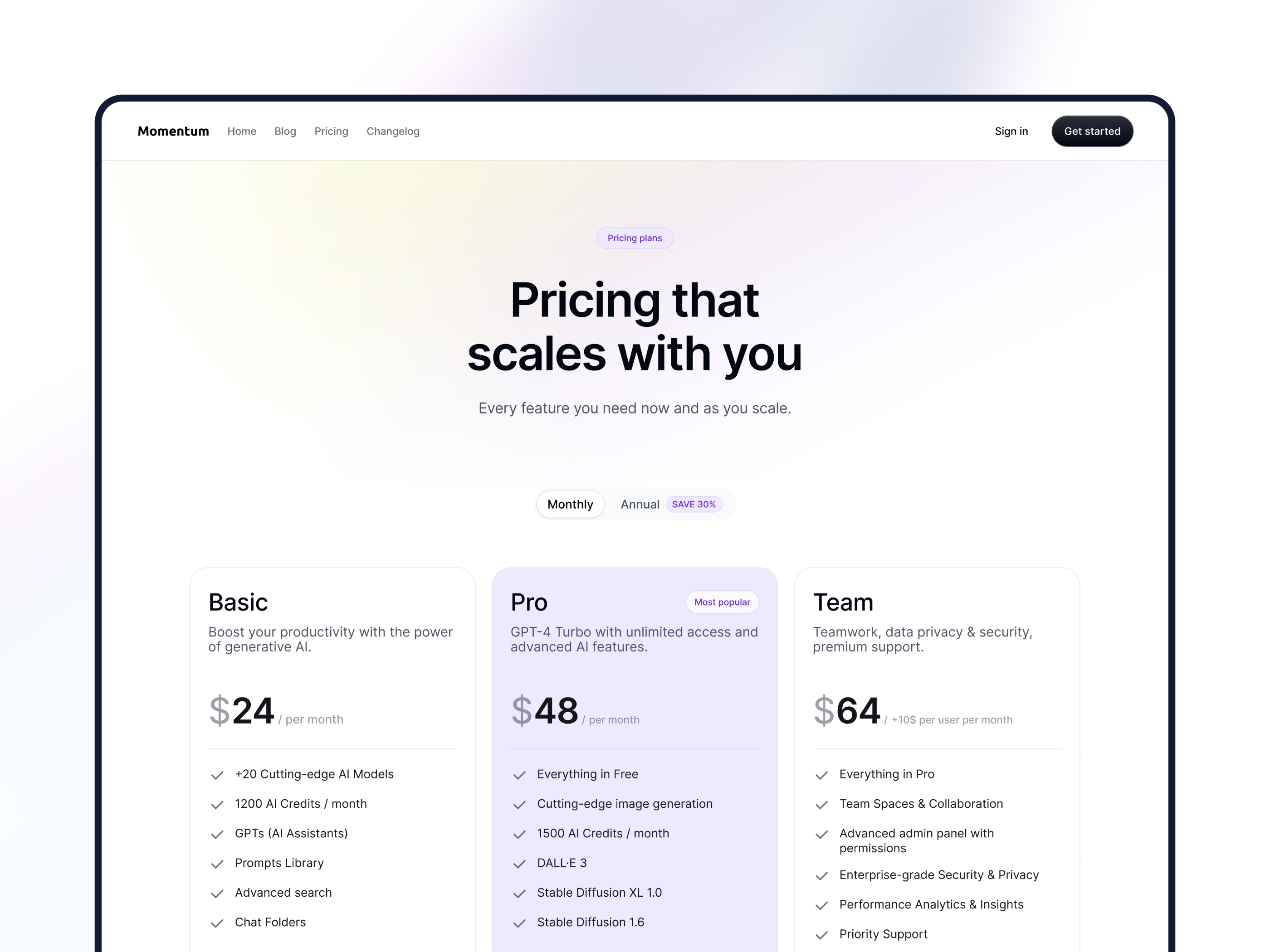 Screenshot 2 of Momentum