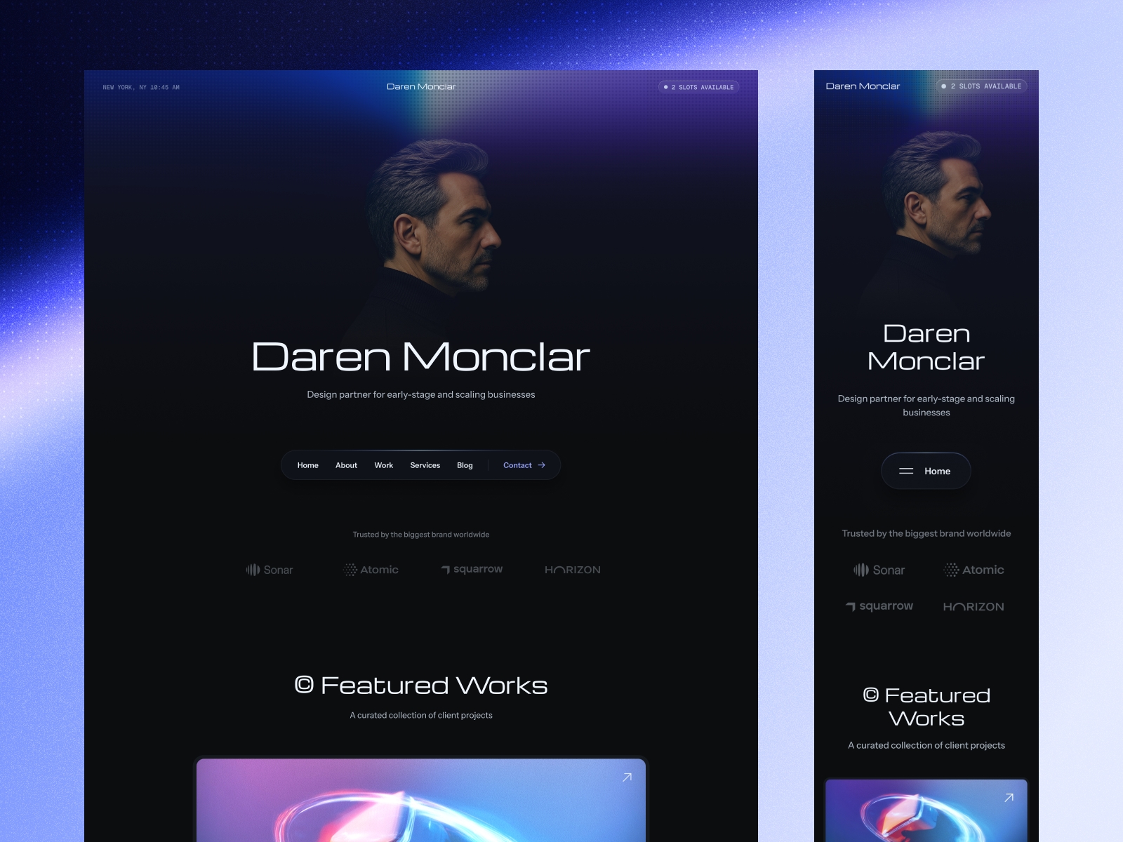 Screenshot of Monclar website