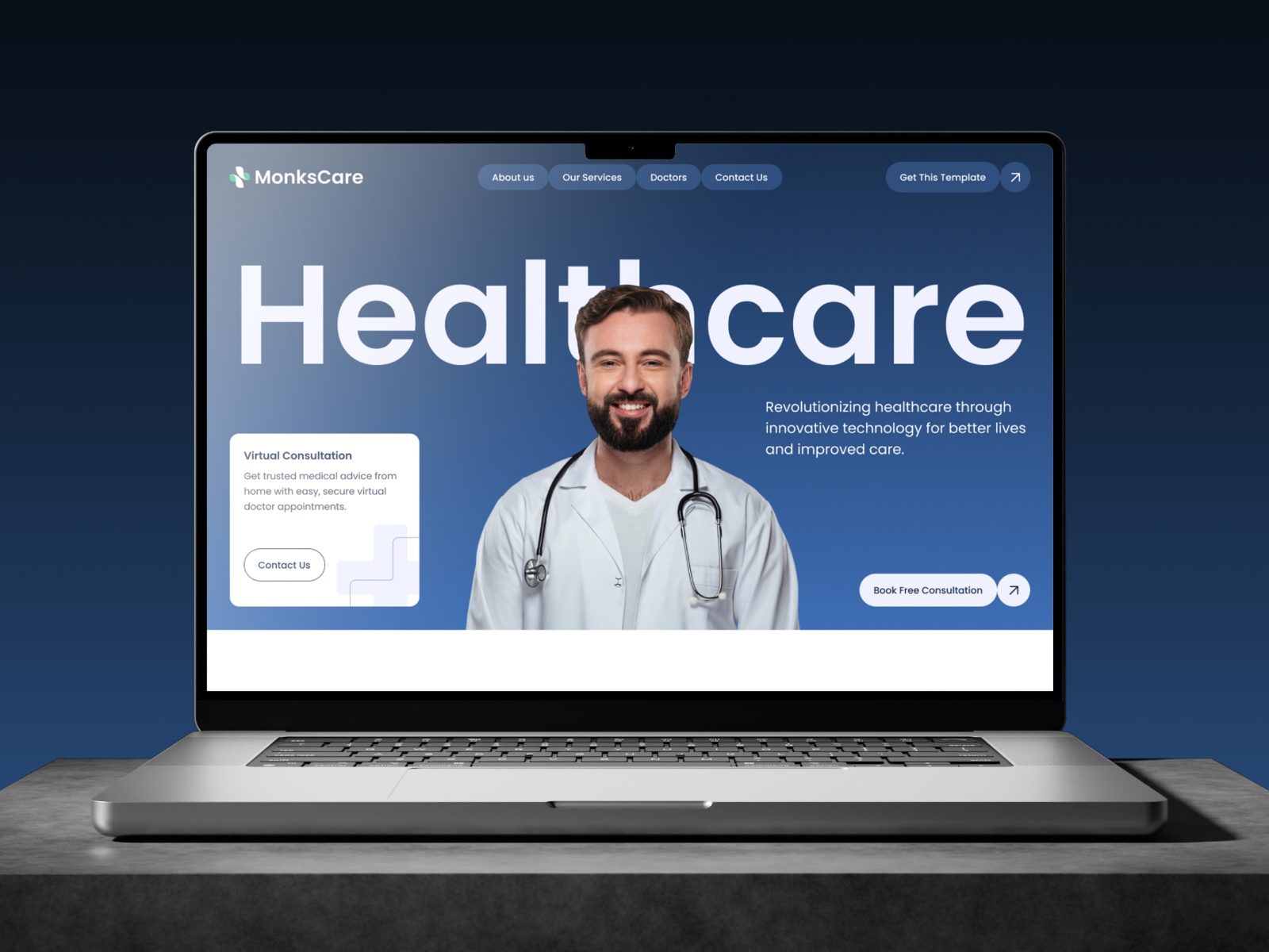 Screenshot of Monkscare website
