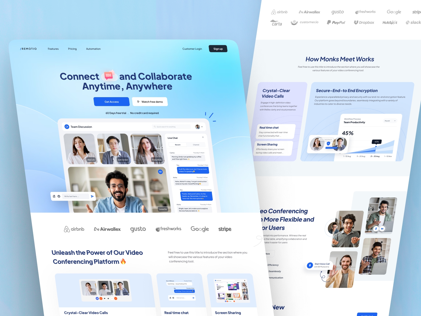 Screenshot of Monksmeet website